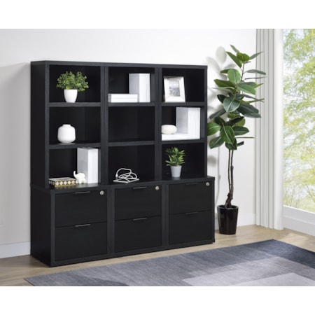 Westpark Wall Unit Bookcase Set w/ USB