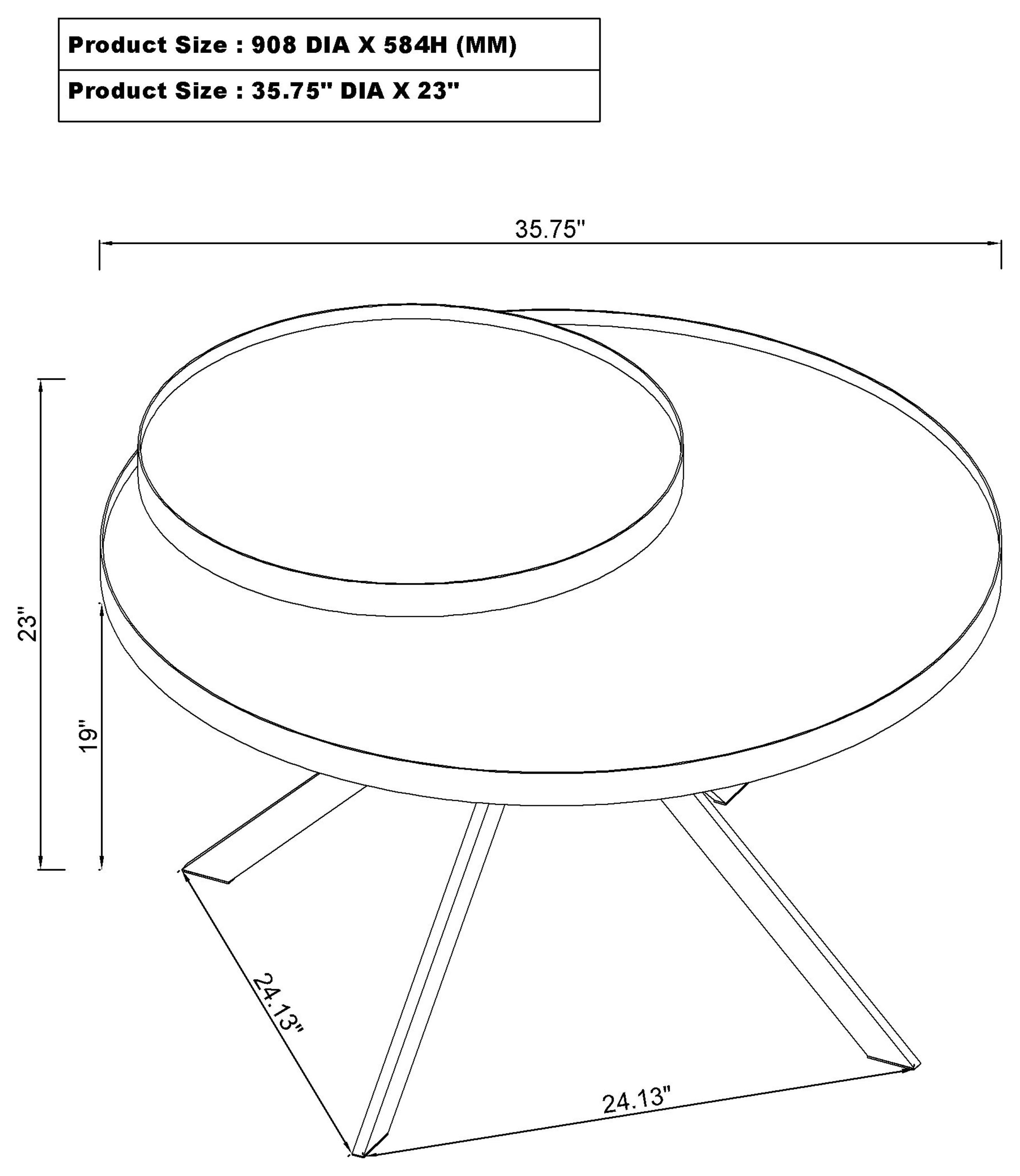 Coaster Briggs Briggs Glass Top Coffee Table