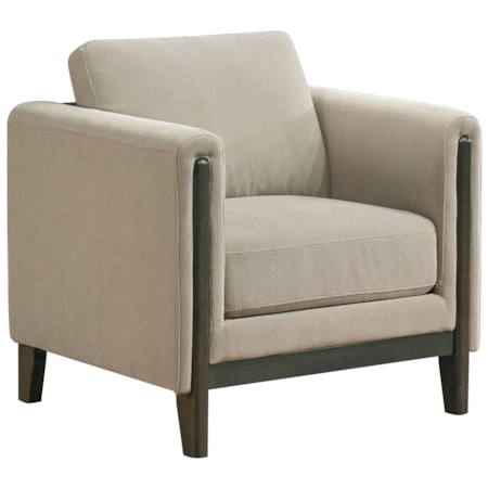 Islington Fabric Panel Arm Accent Chair