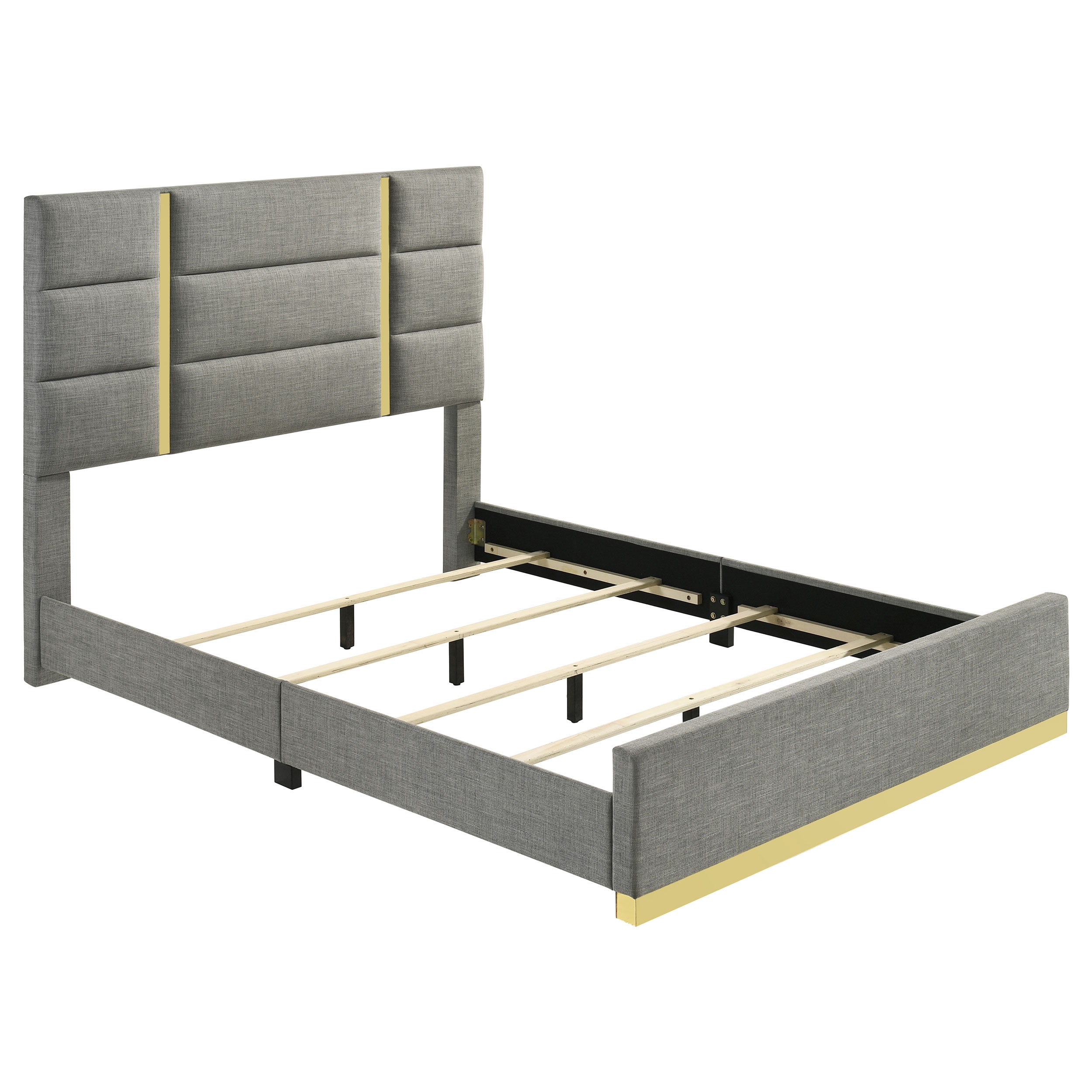 Ines Fabric King Panel Bed
