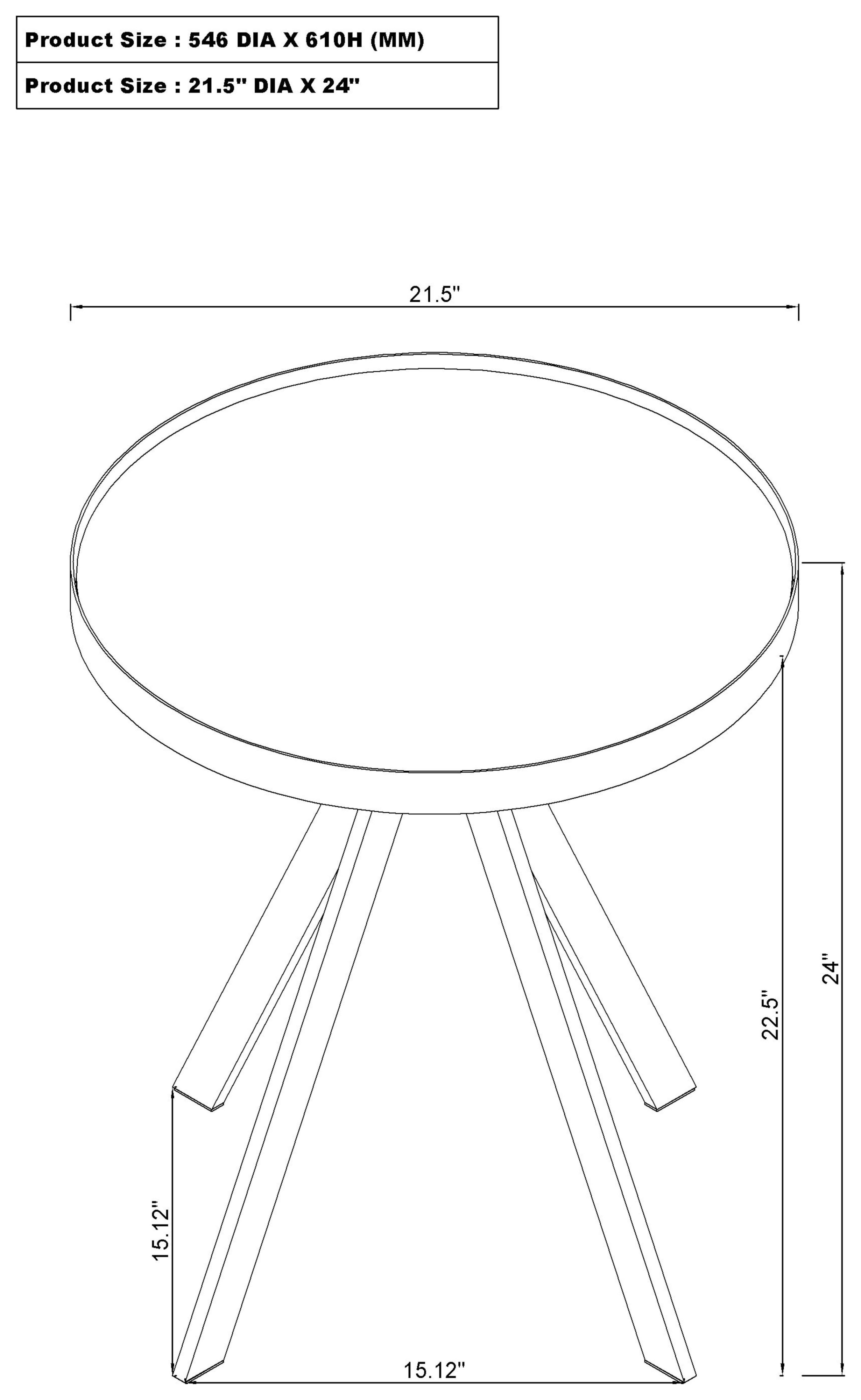 Coaster Briggs Briggs Glass Top End Table