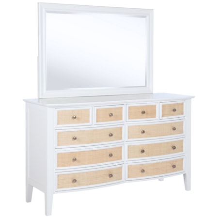 Bexhill 10-drawer Dresser Mirror