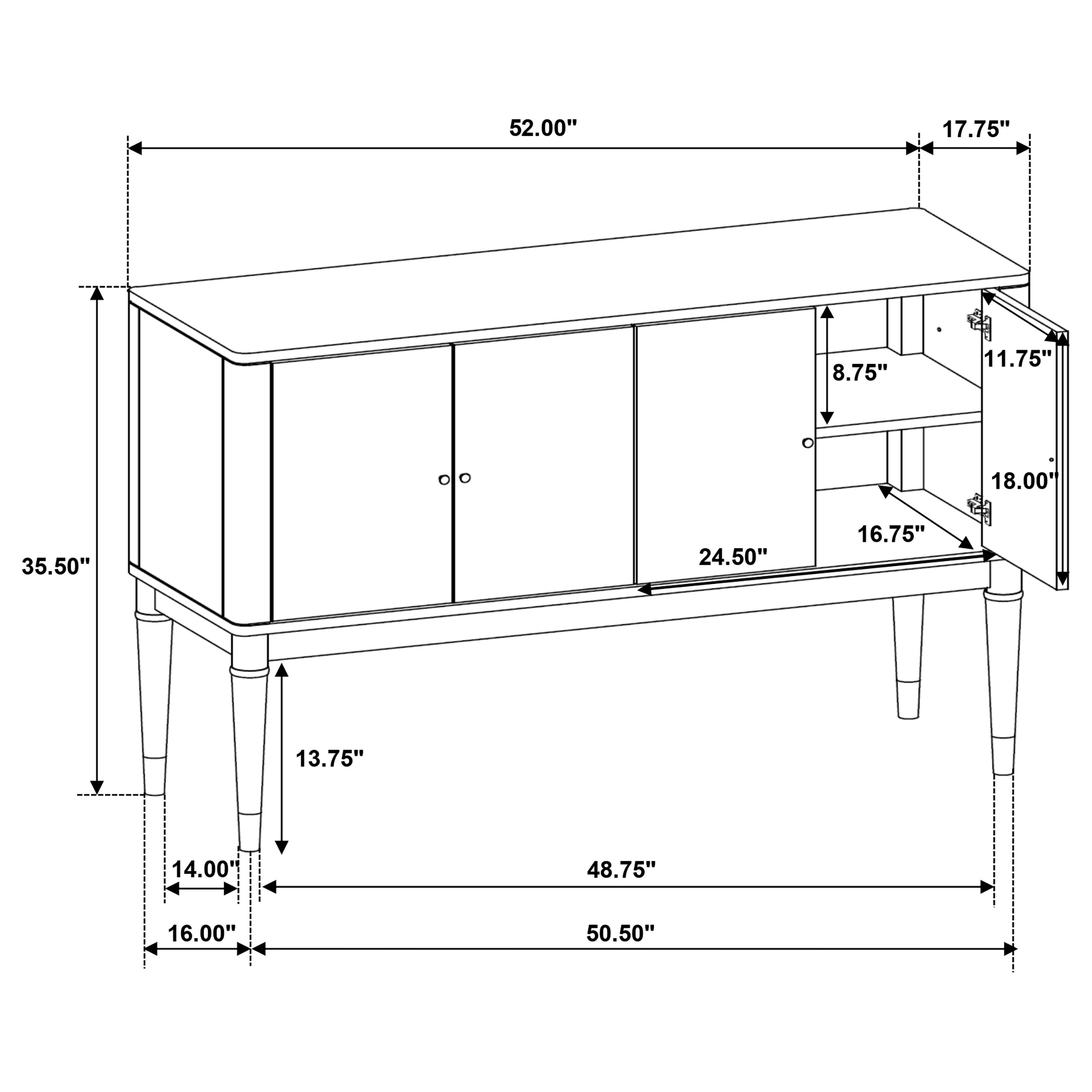 Coaster Reseda Reseda Dining Set With Sideboard Ash