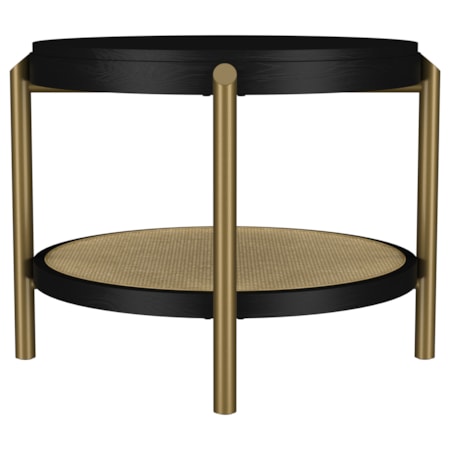 End Side Table With Storage Shelf