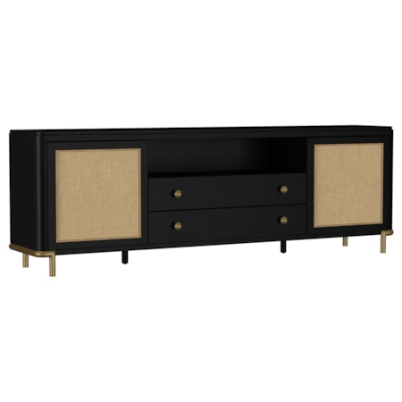 Rattan Cane TV Stand Media Console