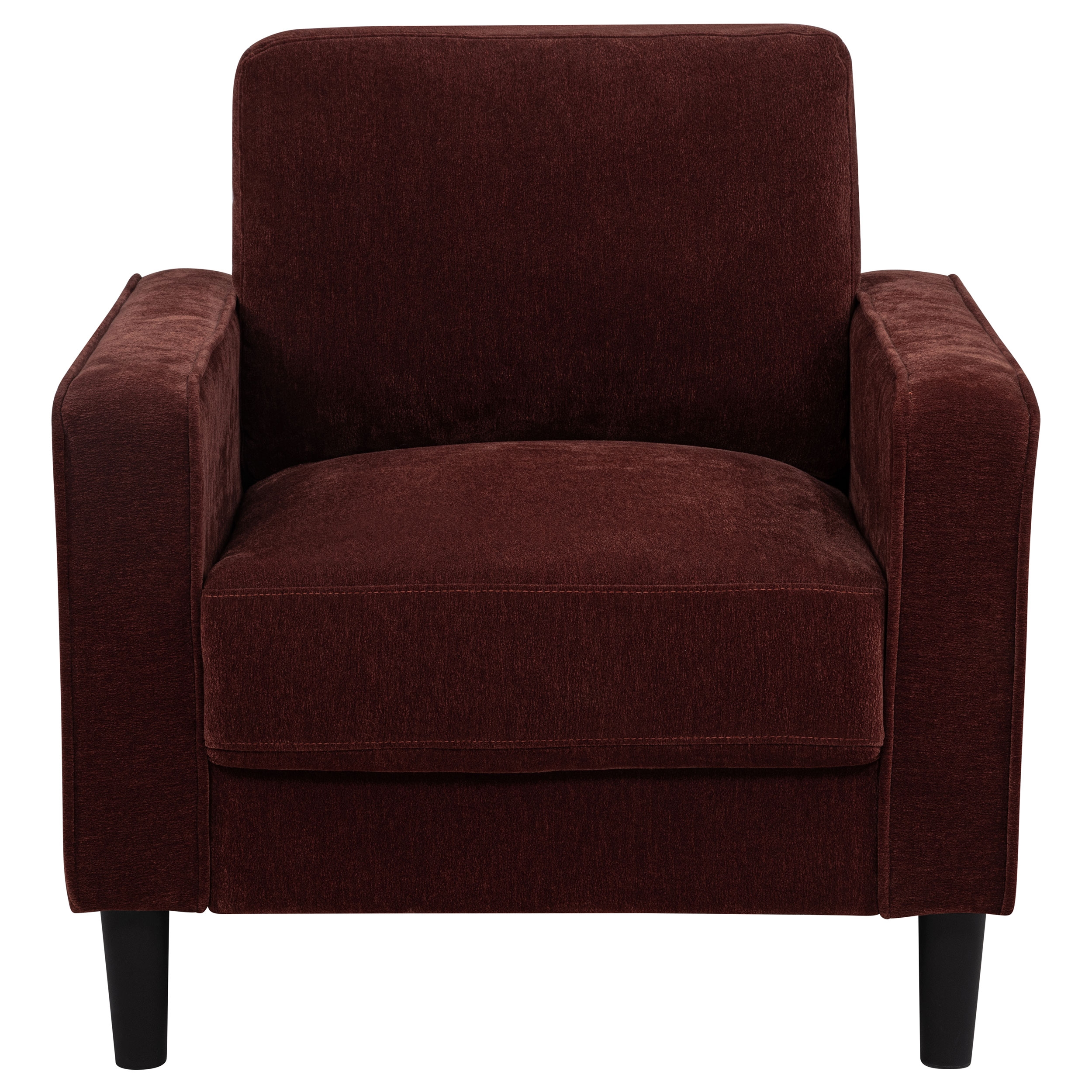 Ruth Fabric Accent Chair Rust Red