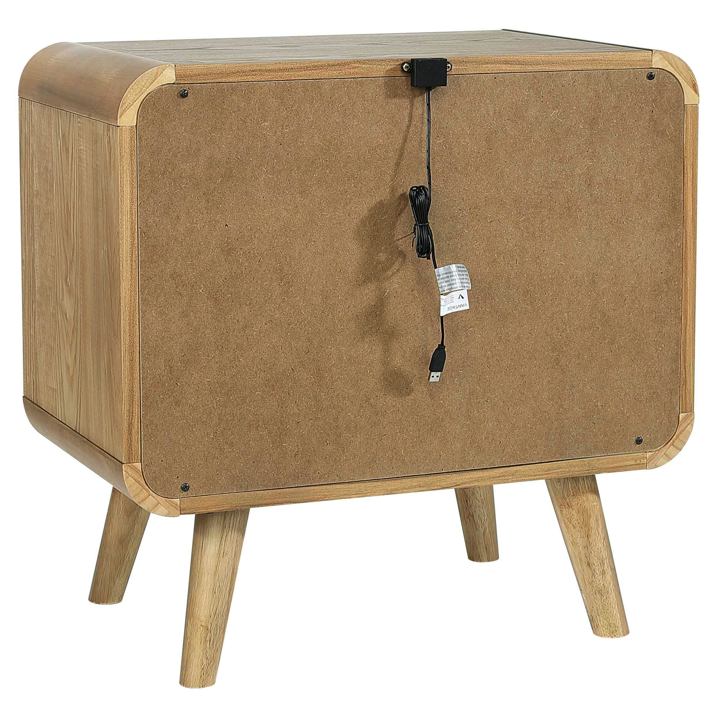 Coaster Robyn Robyn Nightstand Bedside Table Light Ash