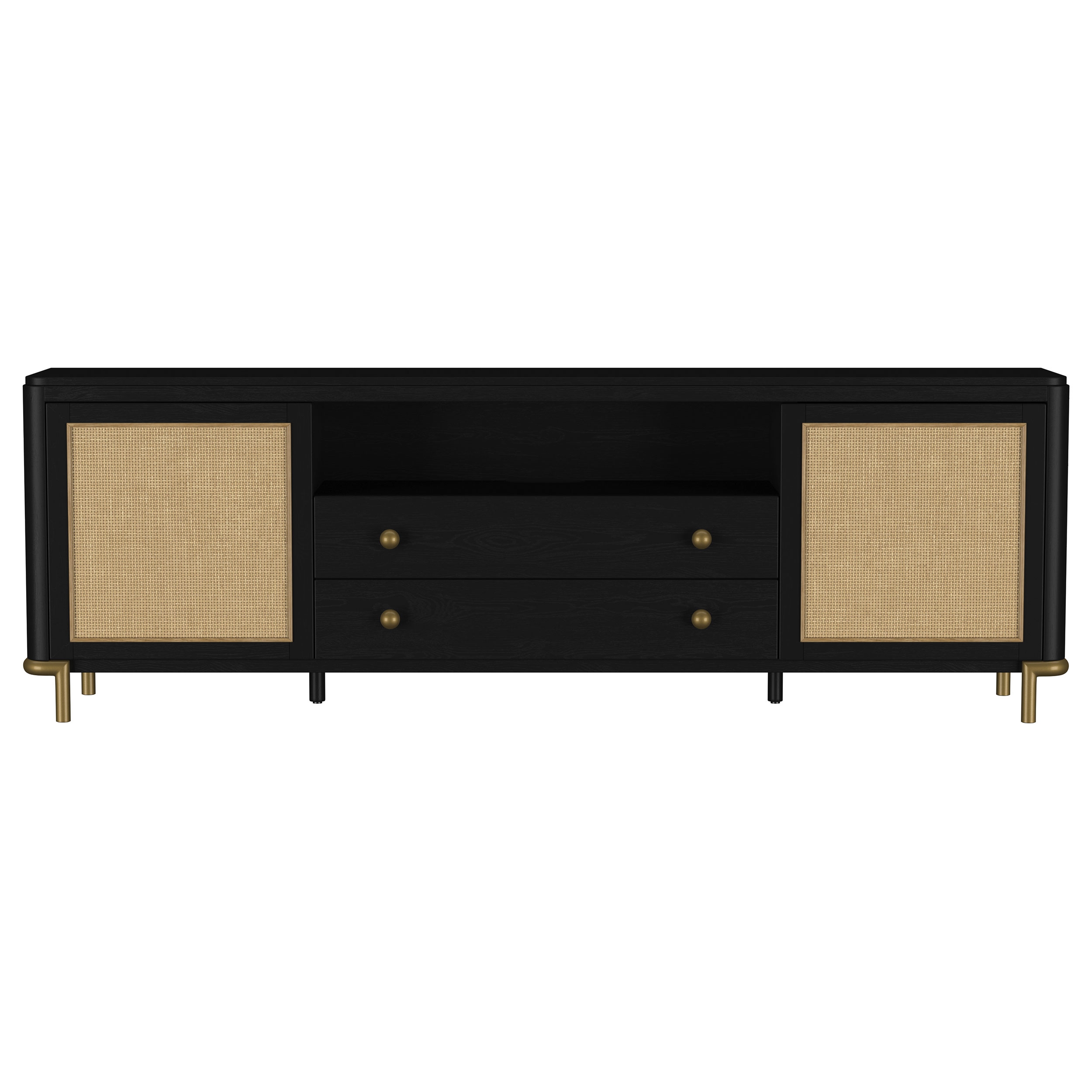 Rattan Cane TV Stand Media Console