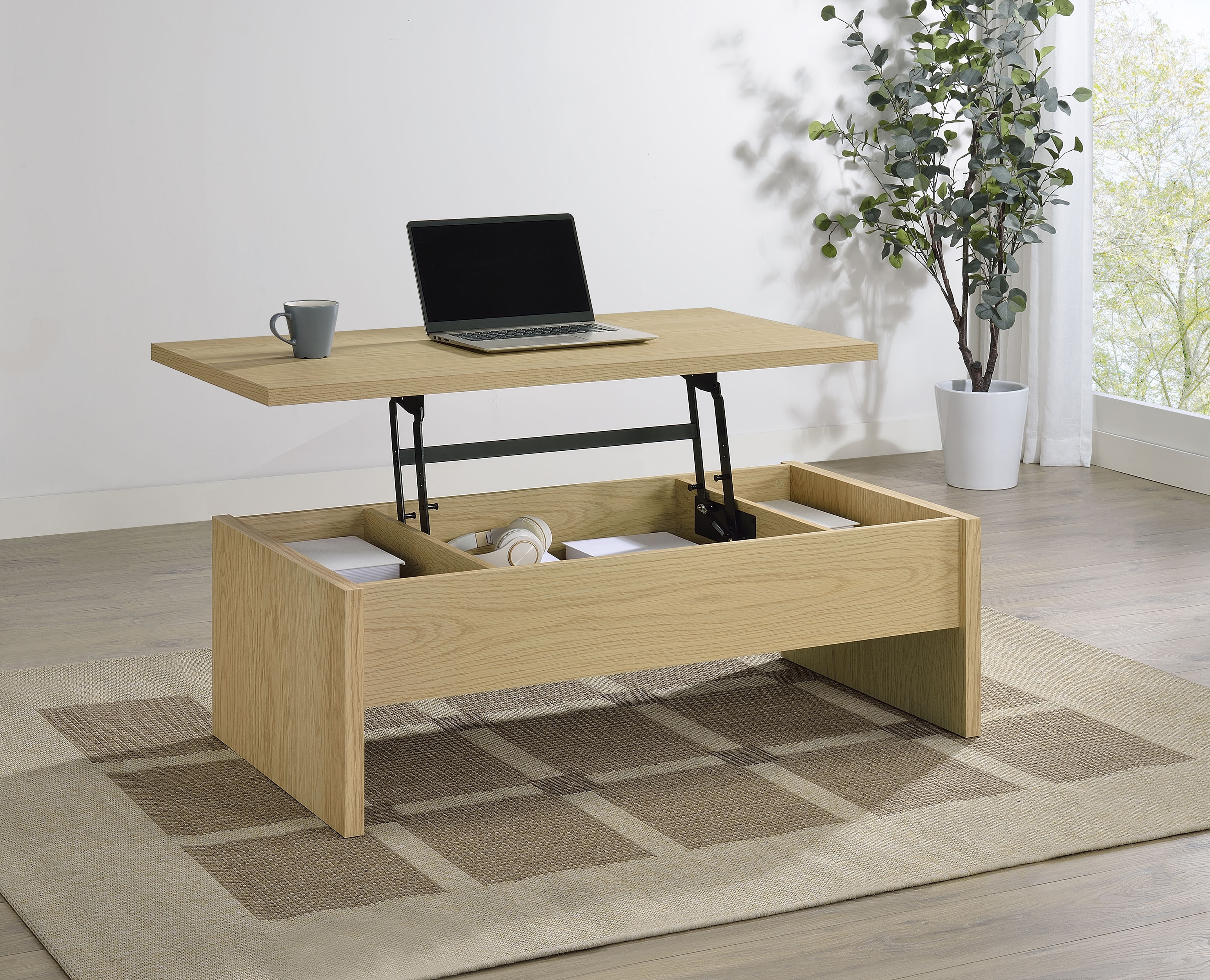 Robbie CONESTOGA CONESTOGA LIGHT OAK LIFT TOP COFFEE | TABLE