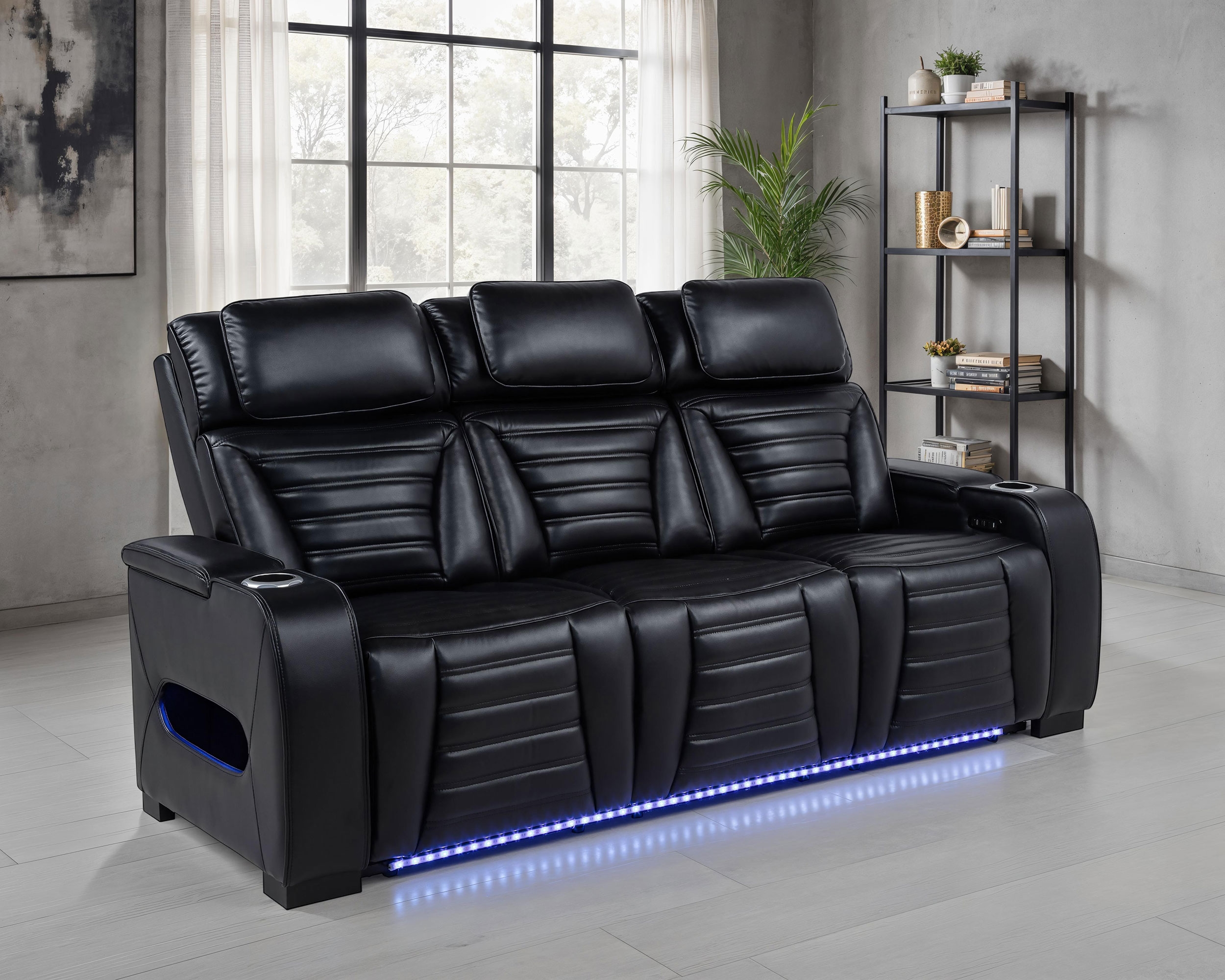 Zuma Dual Power Reclining LED Sofa