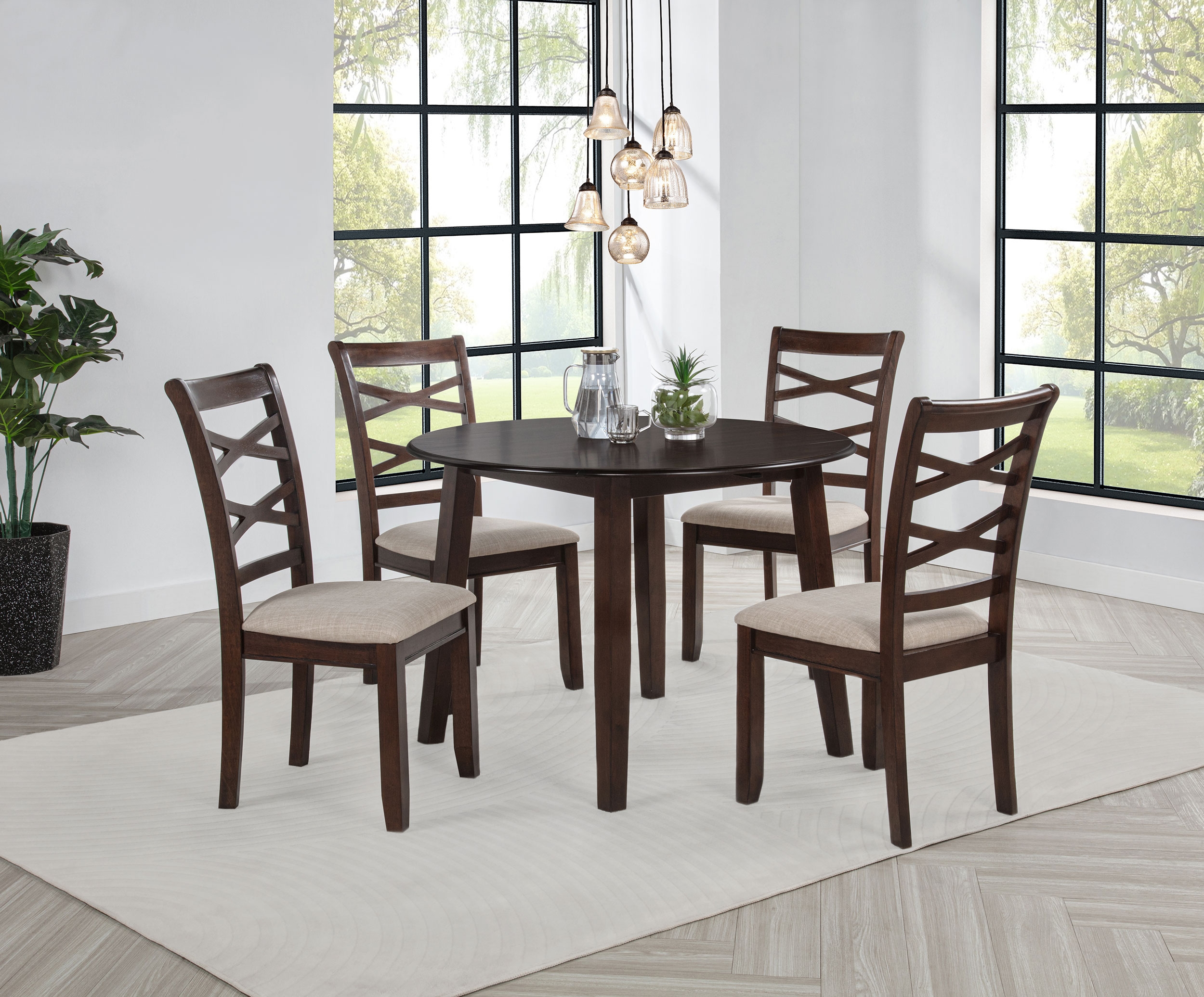 Barton Wood Dining Table Set