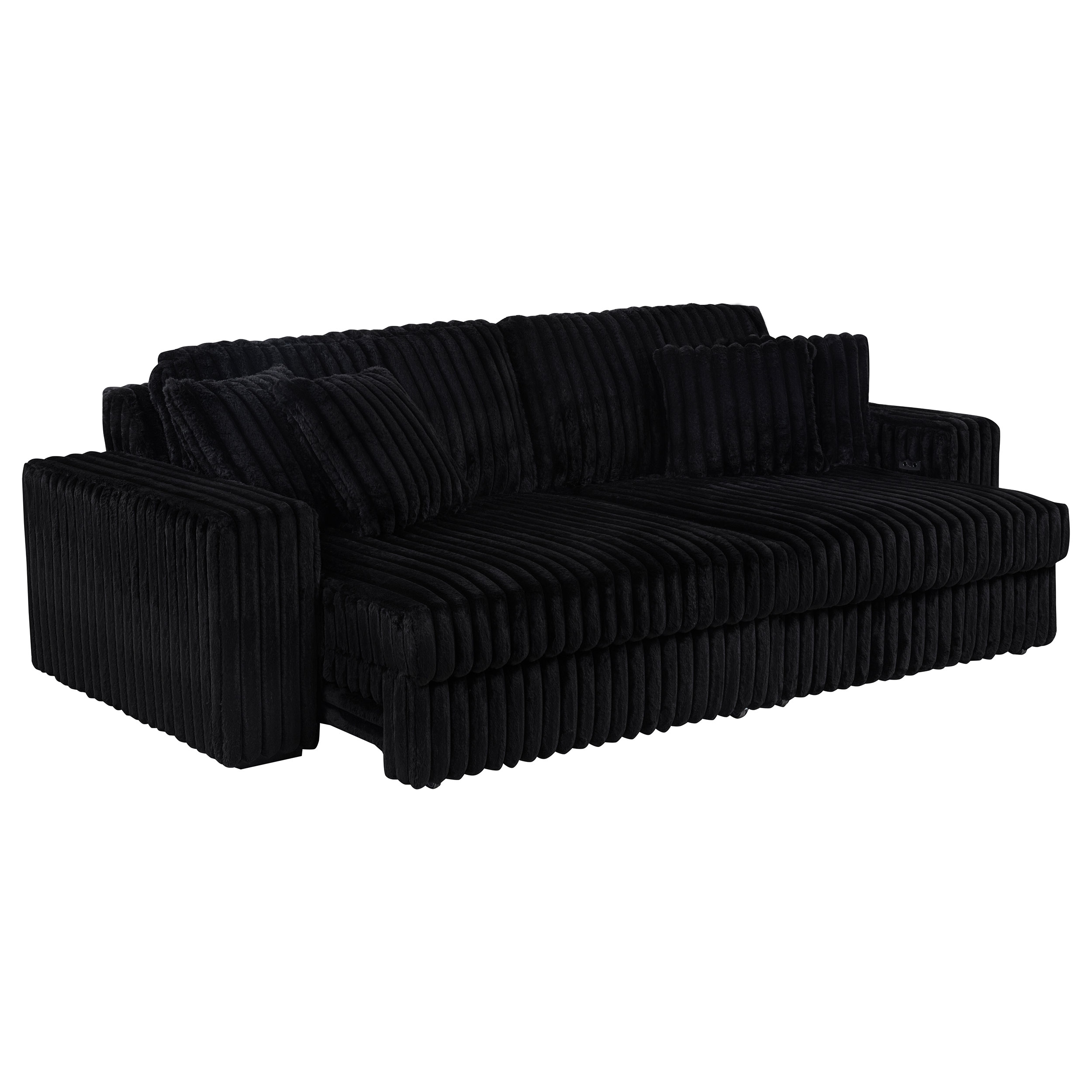 Jacana Corduroy Dual Power Chaise Sofa