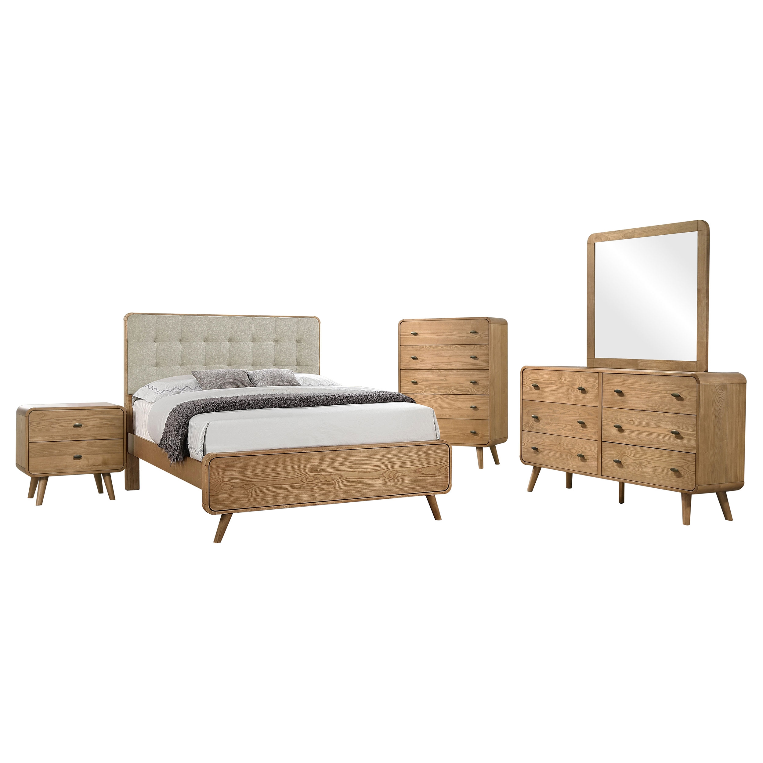 Robyn Queen Bedroom Set Light Ash