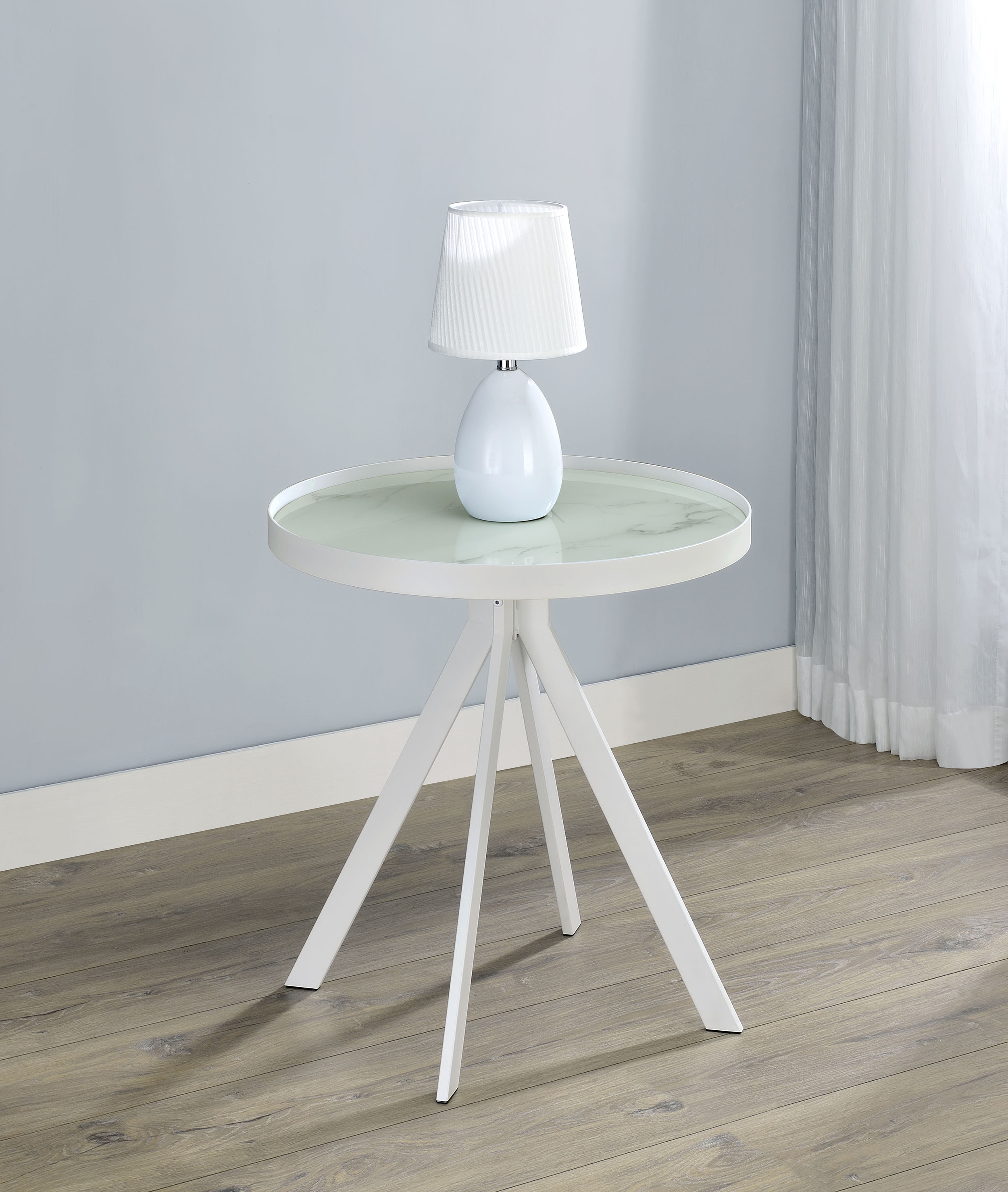 Coaster Briggs Briggs Glass Top End Side Table