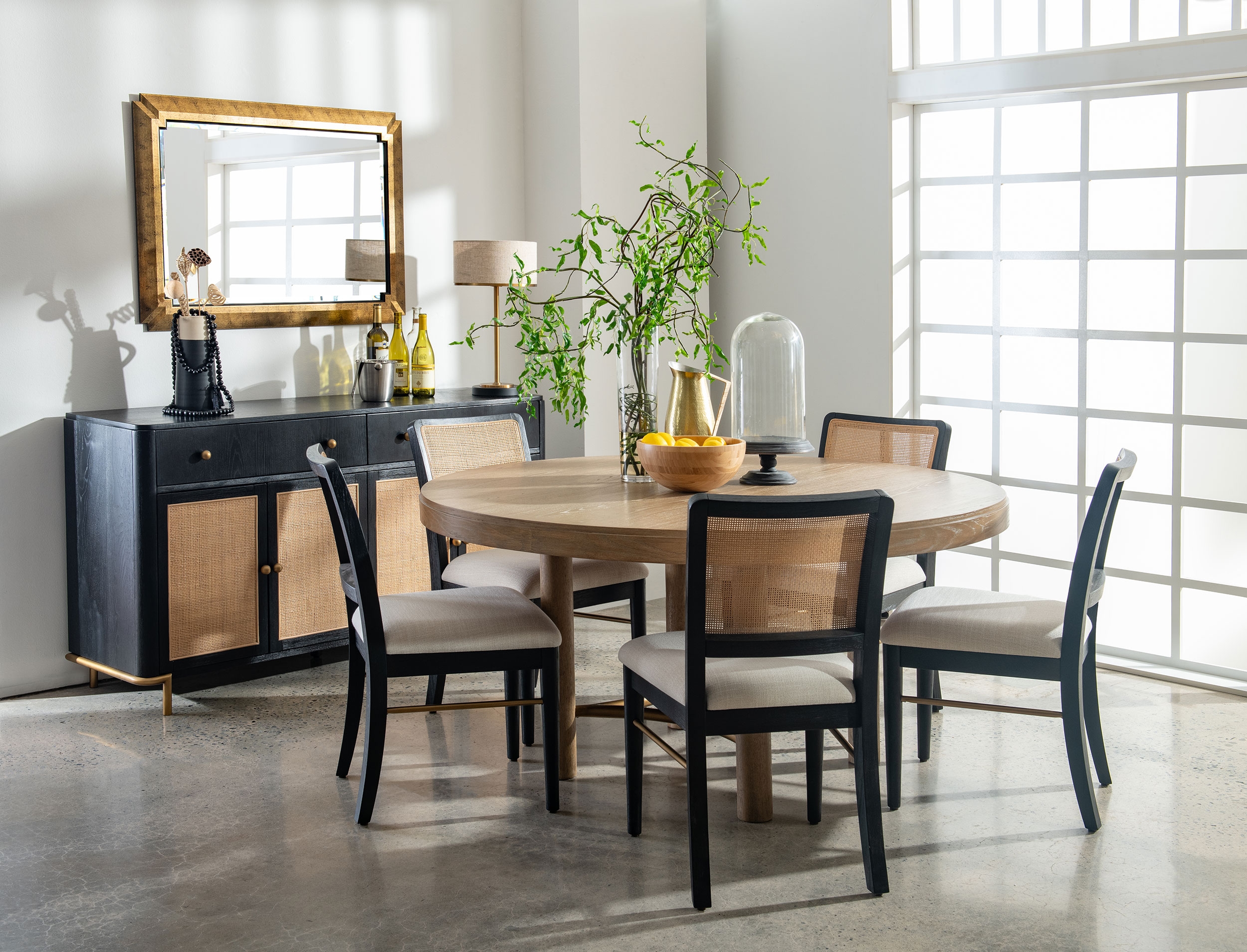 Coaster Arini Rattan Cane Dining Side Chair