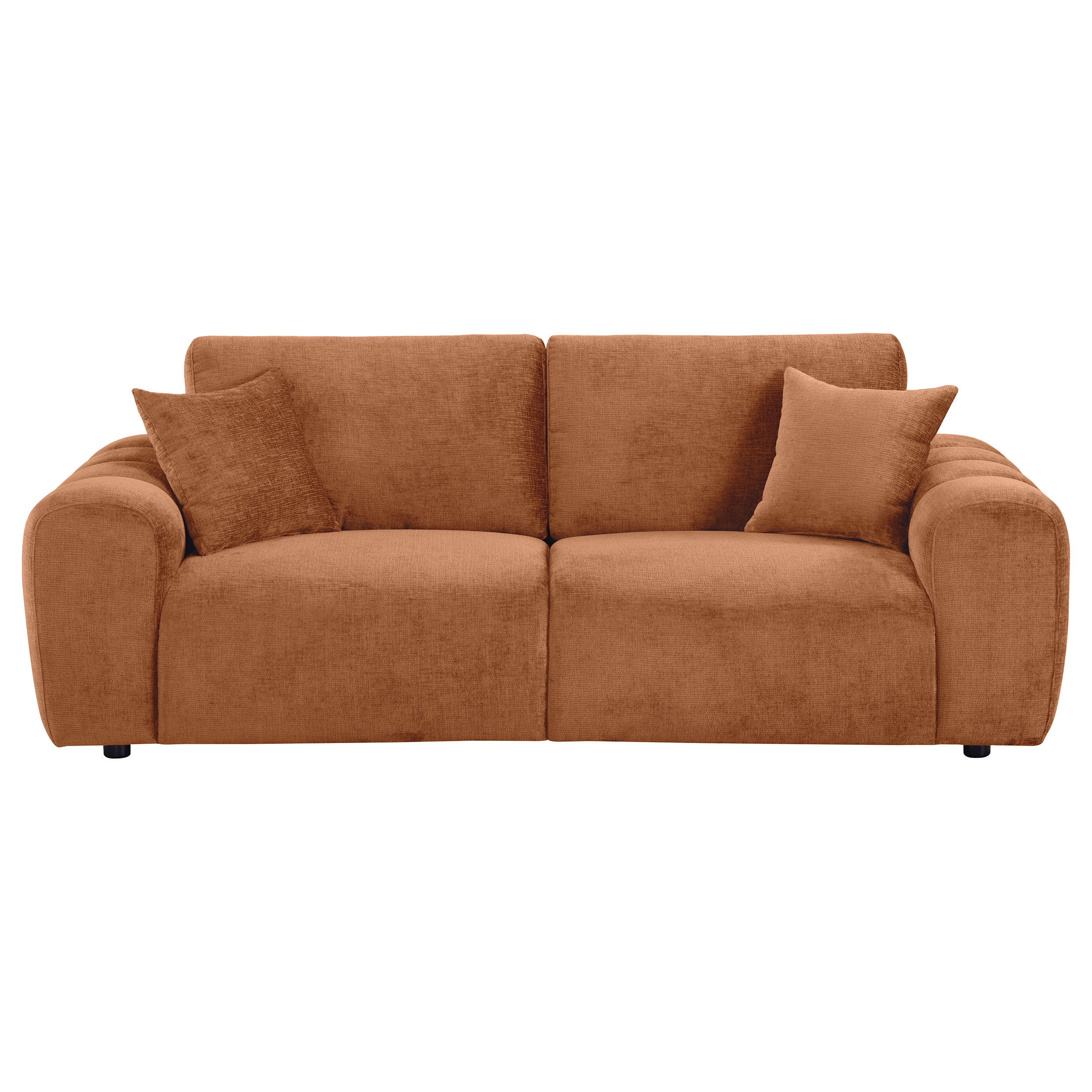 Coaster Burnett Burnett Chenille Wide Arm Sofa Burnt Orange