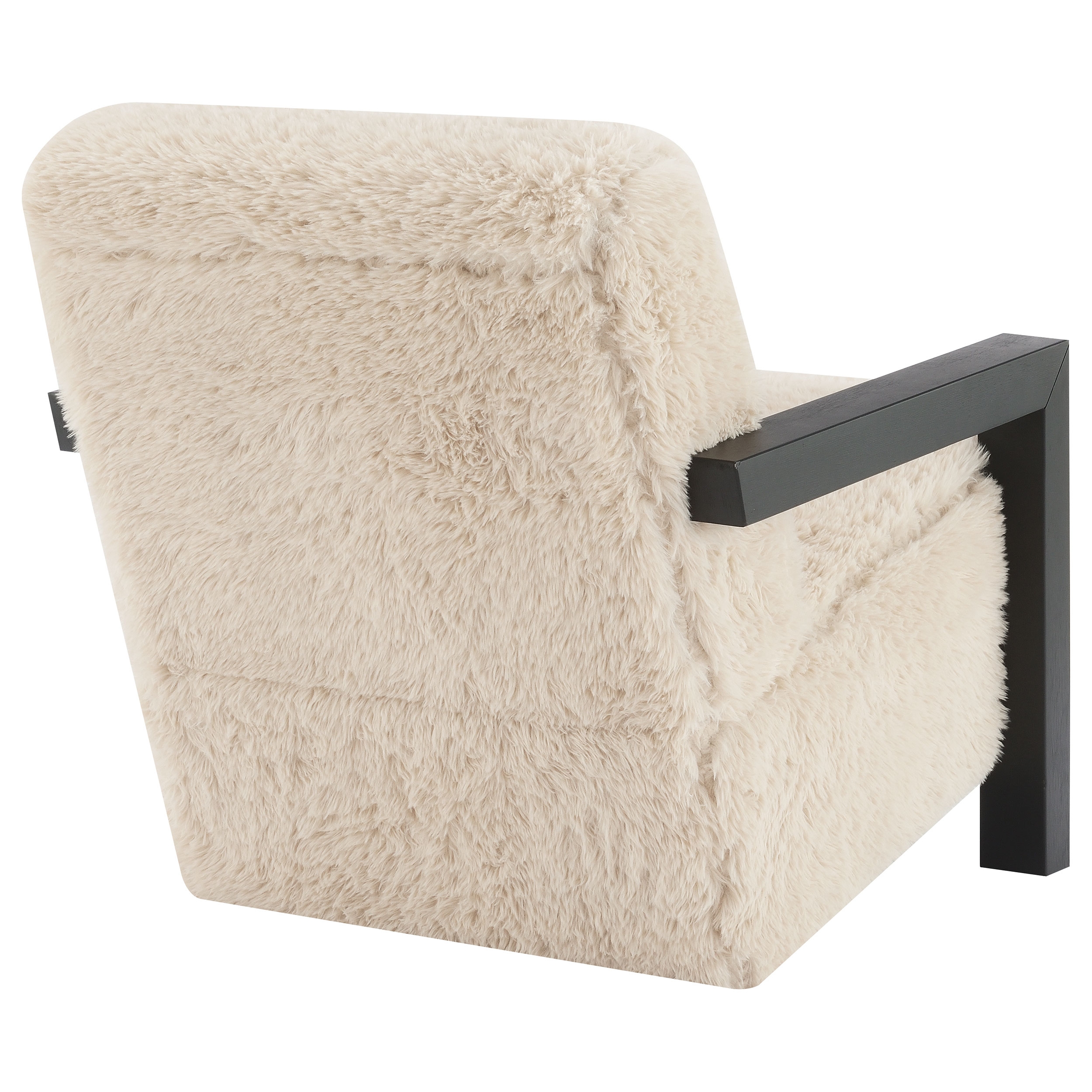 Coaster Paquet Paquet Faux Fur Chair Arms Latte