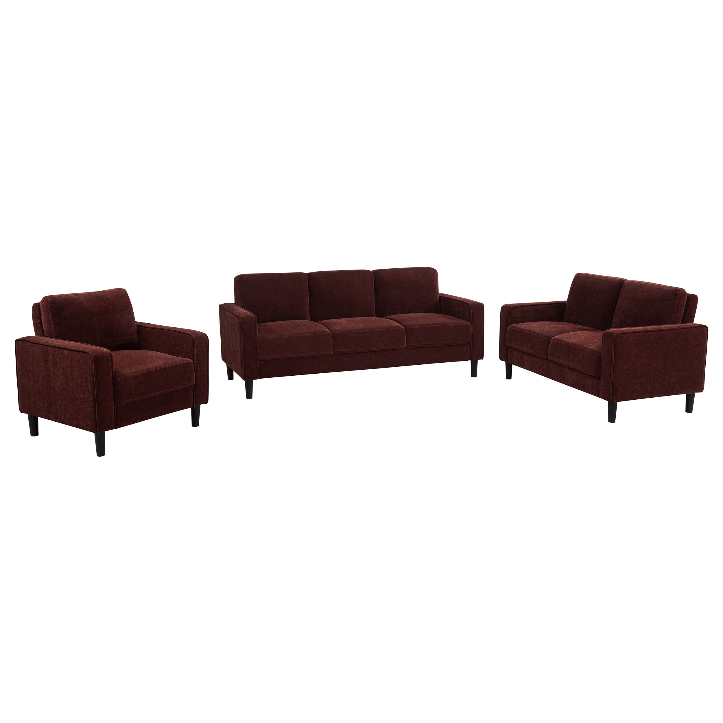 Ruth Fabric Sofa Rust Red