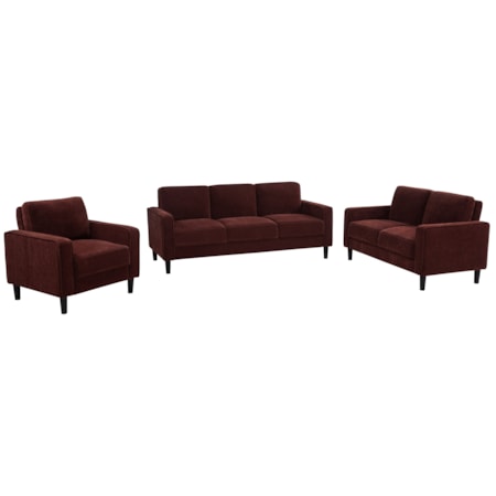 Ruth Fabric Sofa Rust Red