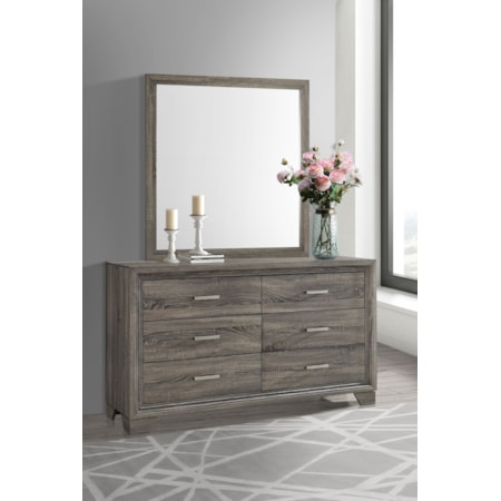 Wright 6-drawer Dresser and Mirror