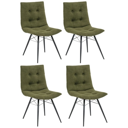 Aiken Fabric Dining Side Chair Forest