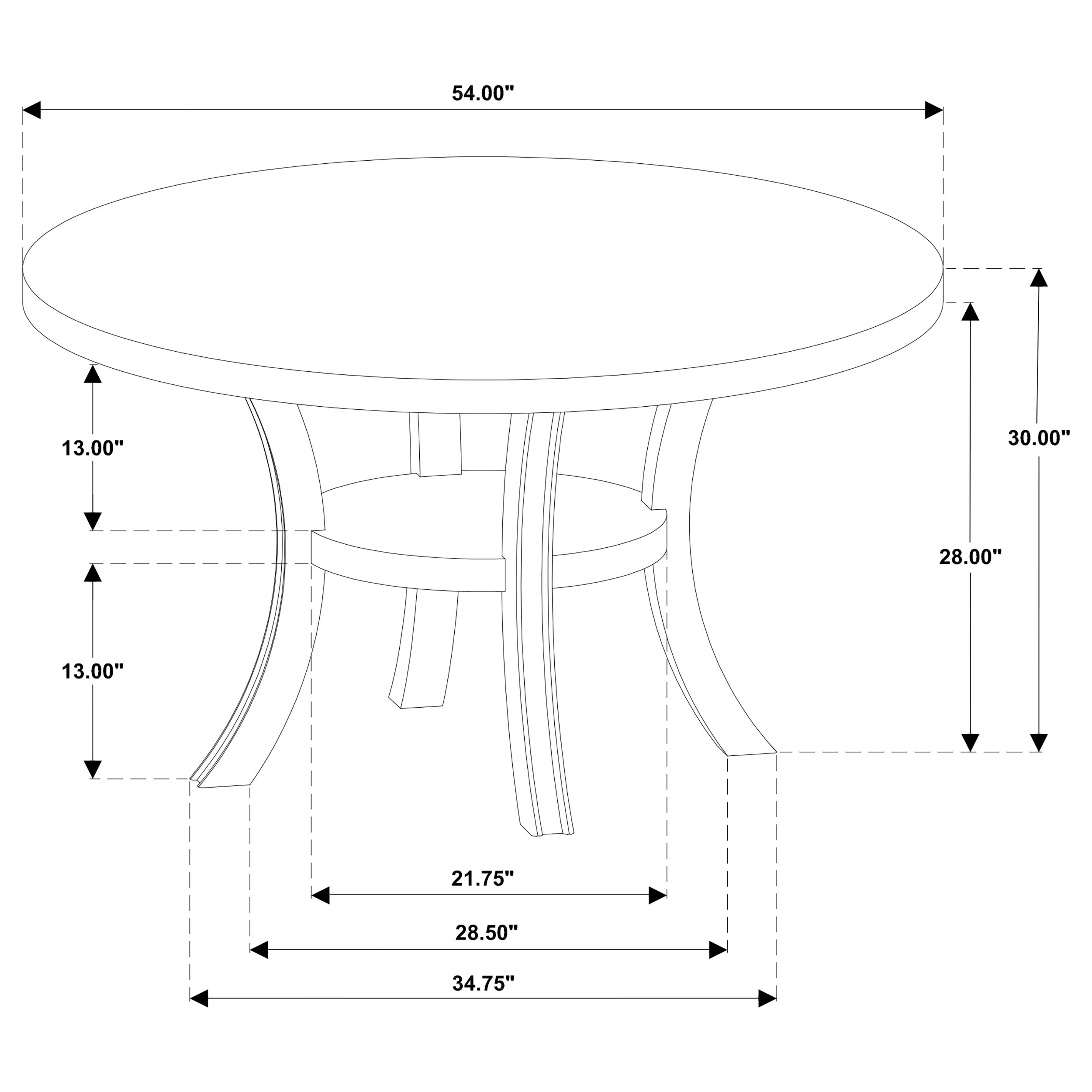 Coaster Judd Judd Dining Wood Table w/ Shelf