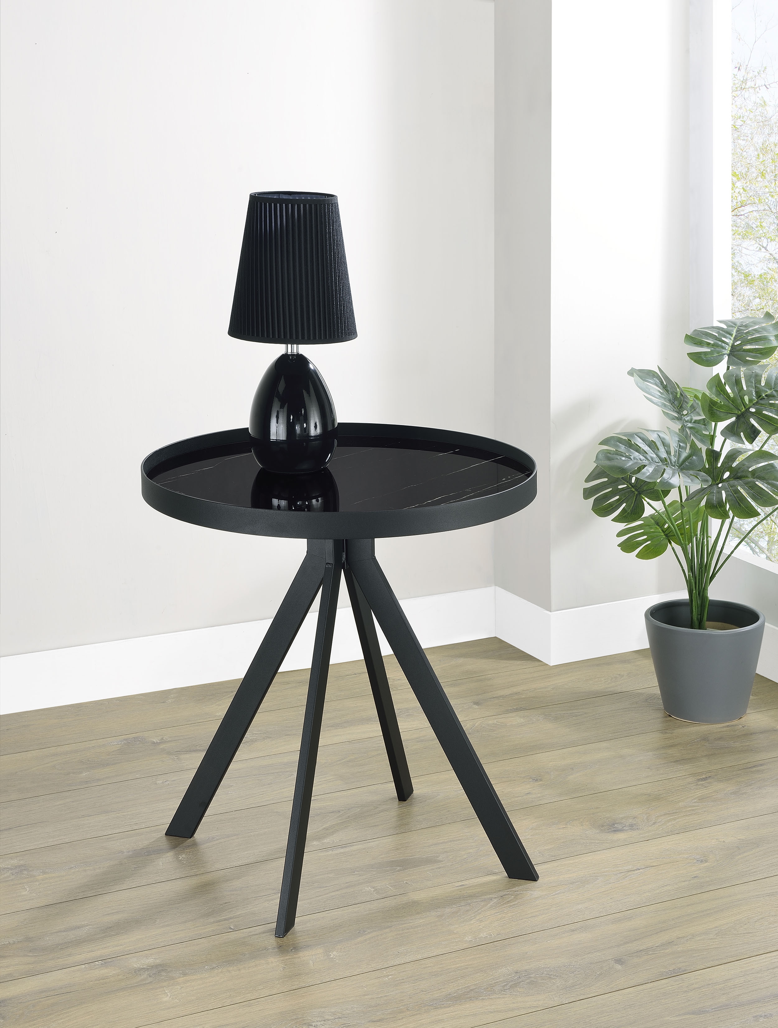Coaster Briggs Briggs Glass Top End Table