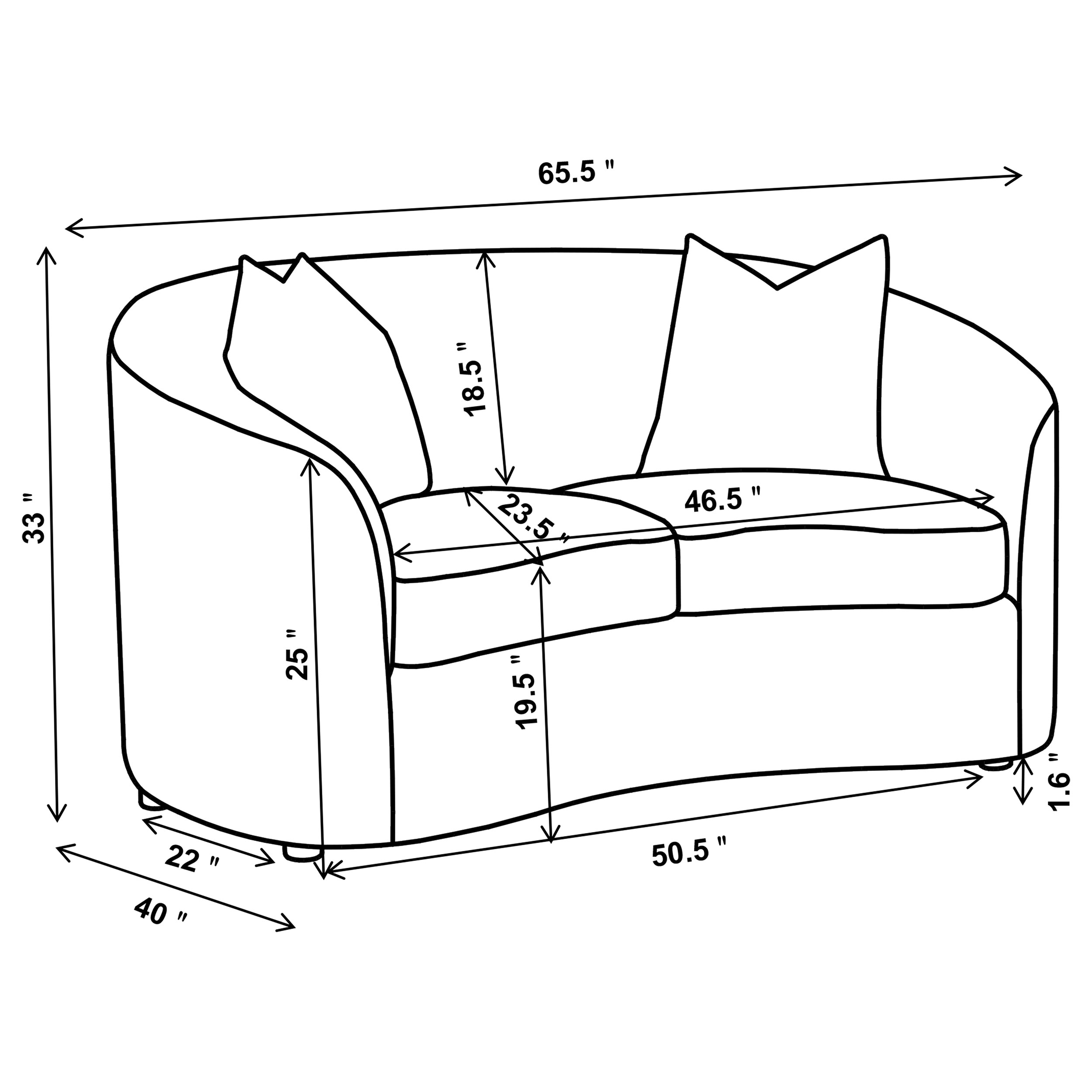 Coaster Rainn Rainn 3-piece Sofa Set Latte