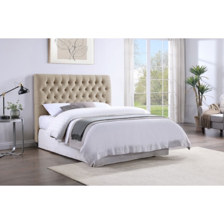 Chloe King Panel Headboard Oatmeal