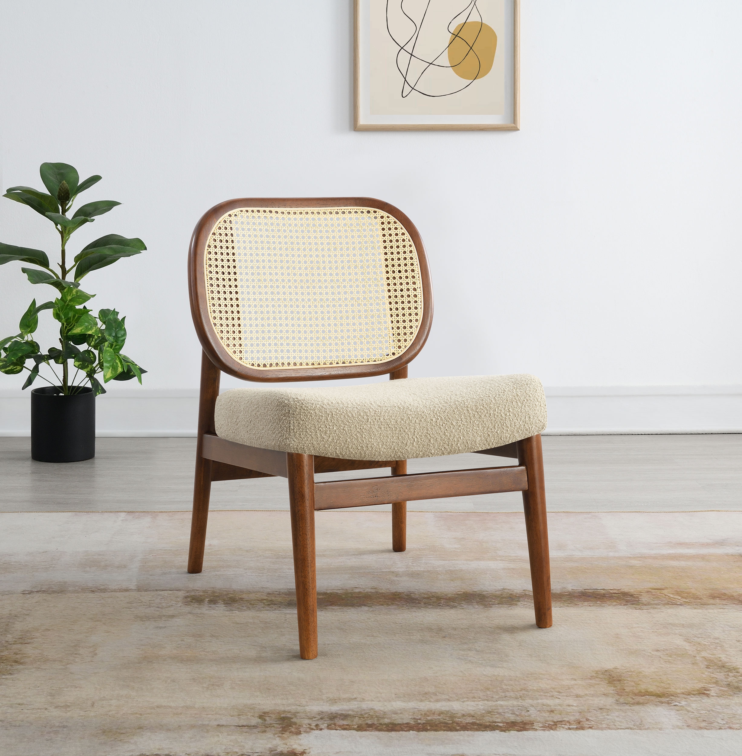 Rayo Rattan Cane Back Accent Chair