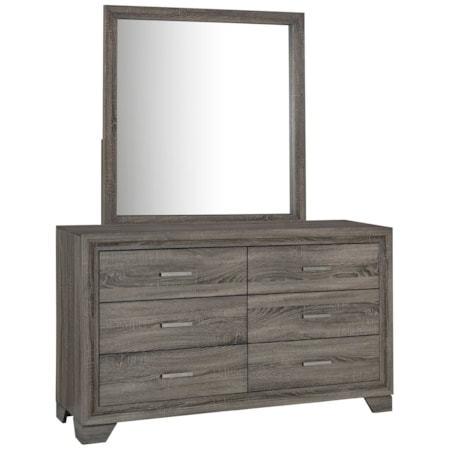 Wright 6-drawer Dresser and Mirror
