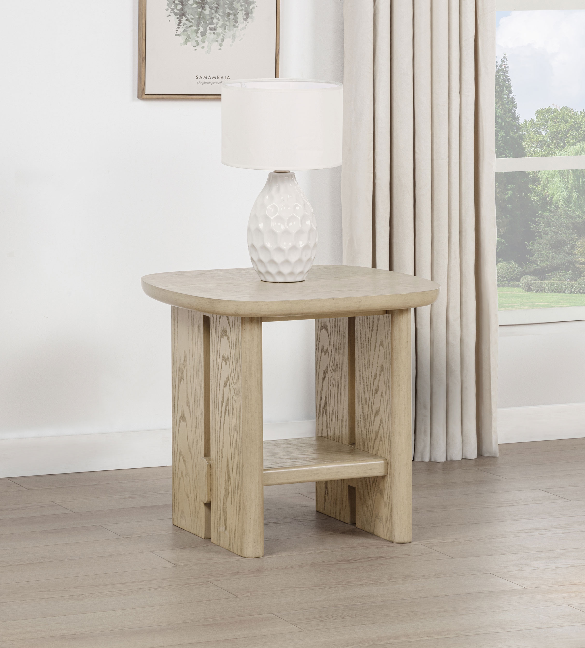 Kailani End Side Table w/ Shelf
