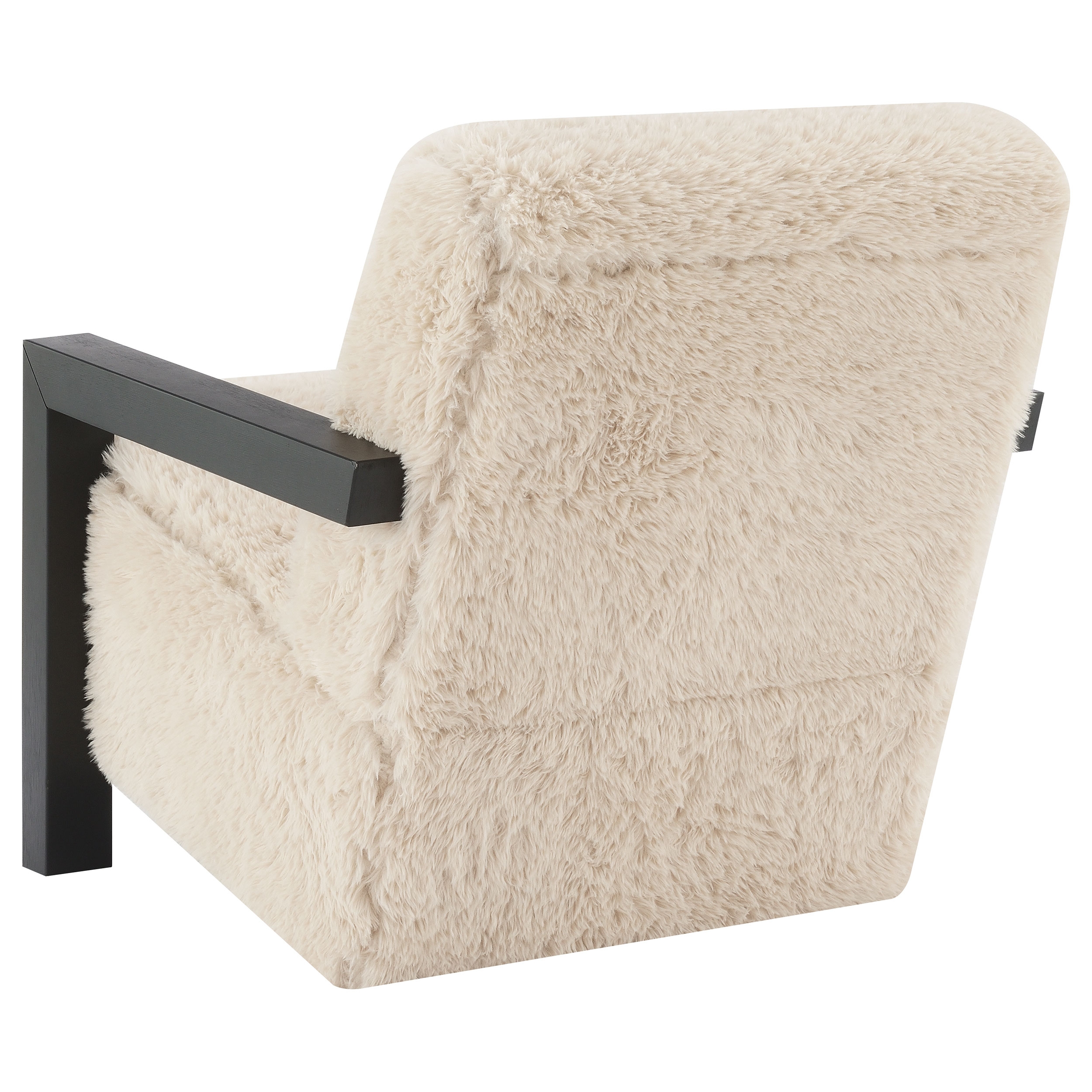 Coaster Paquet Paquet Faux Fur Chair Arms Latte