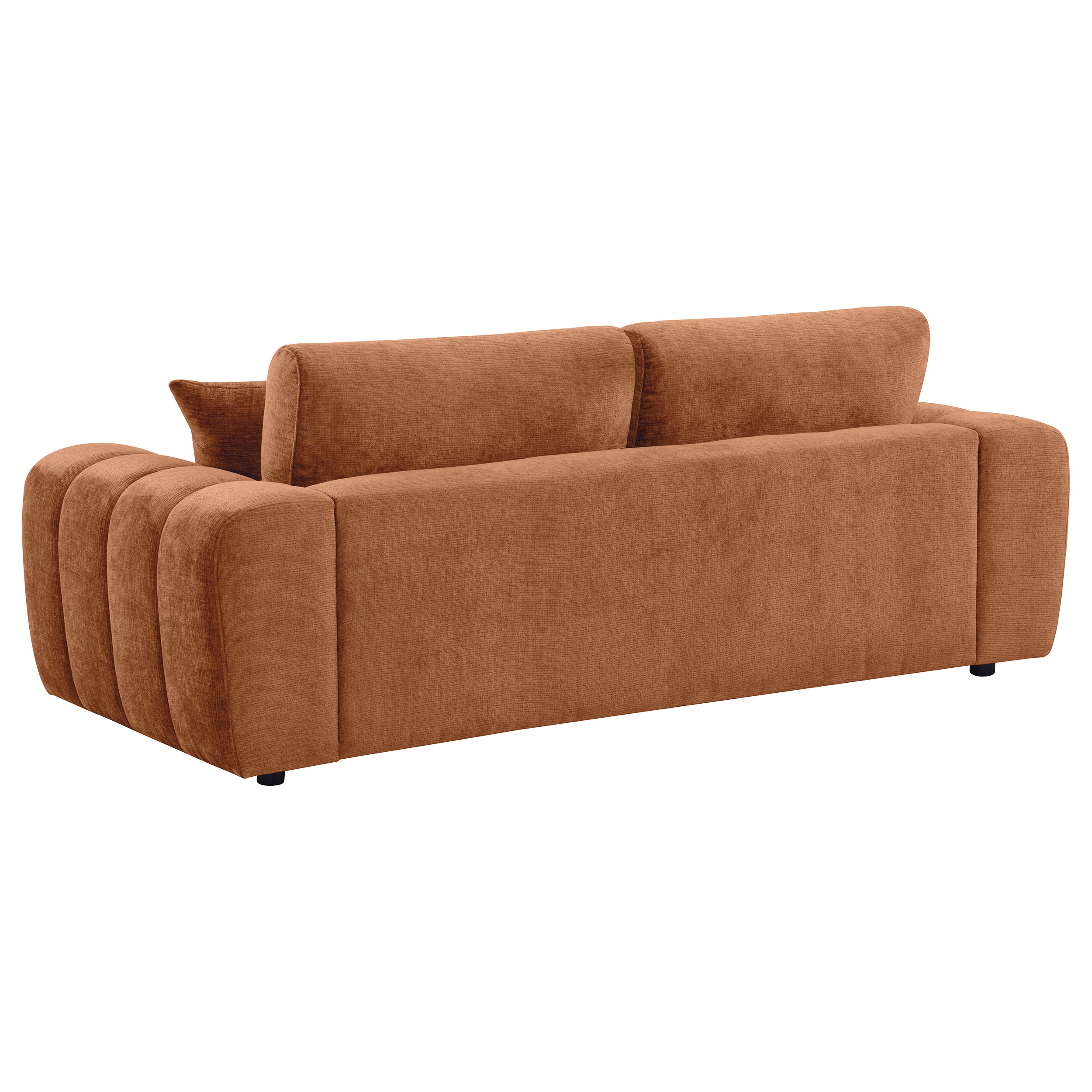 Coaster Burnett Burnett Chenille Wide Arm Sofa Burnt Orange