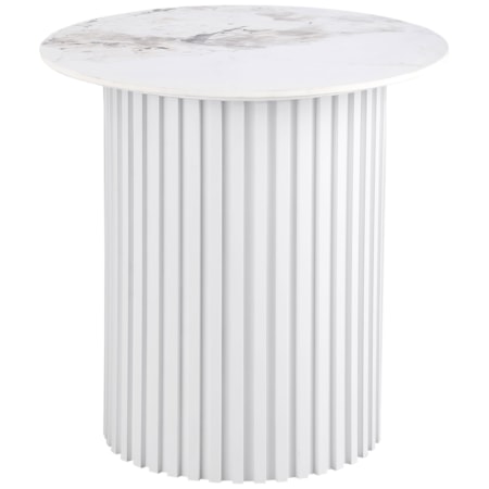 Rowena Sintered End Table Faux Marble