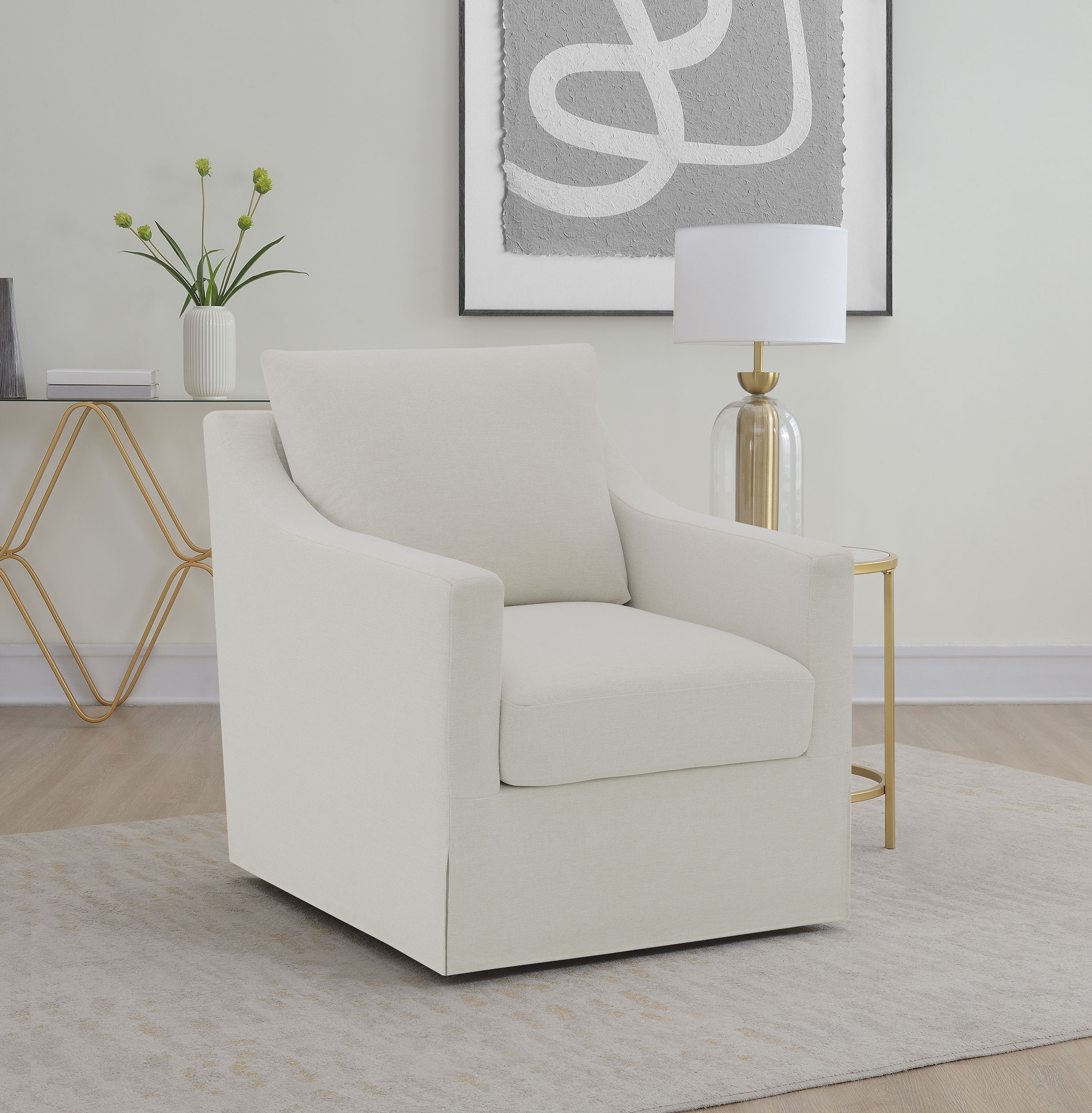 Winter Accent Swivel Chair