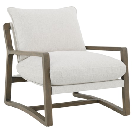 Geneva Wood Arm Accent Chair