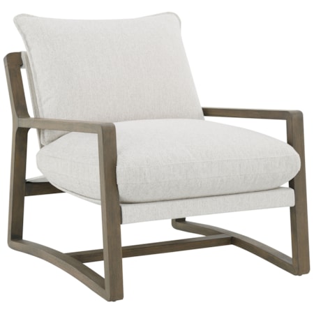 Geneva Wood Arm Accent Chair