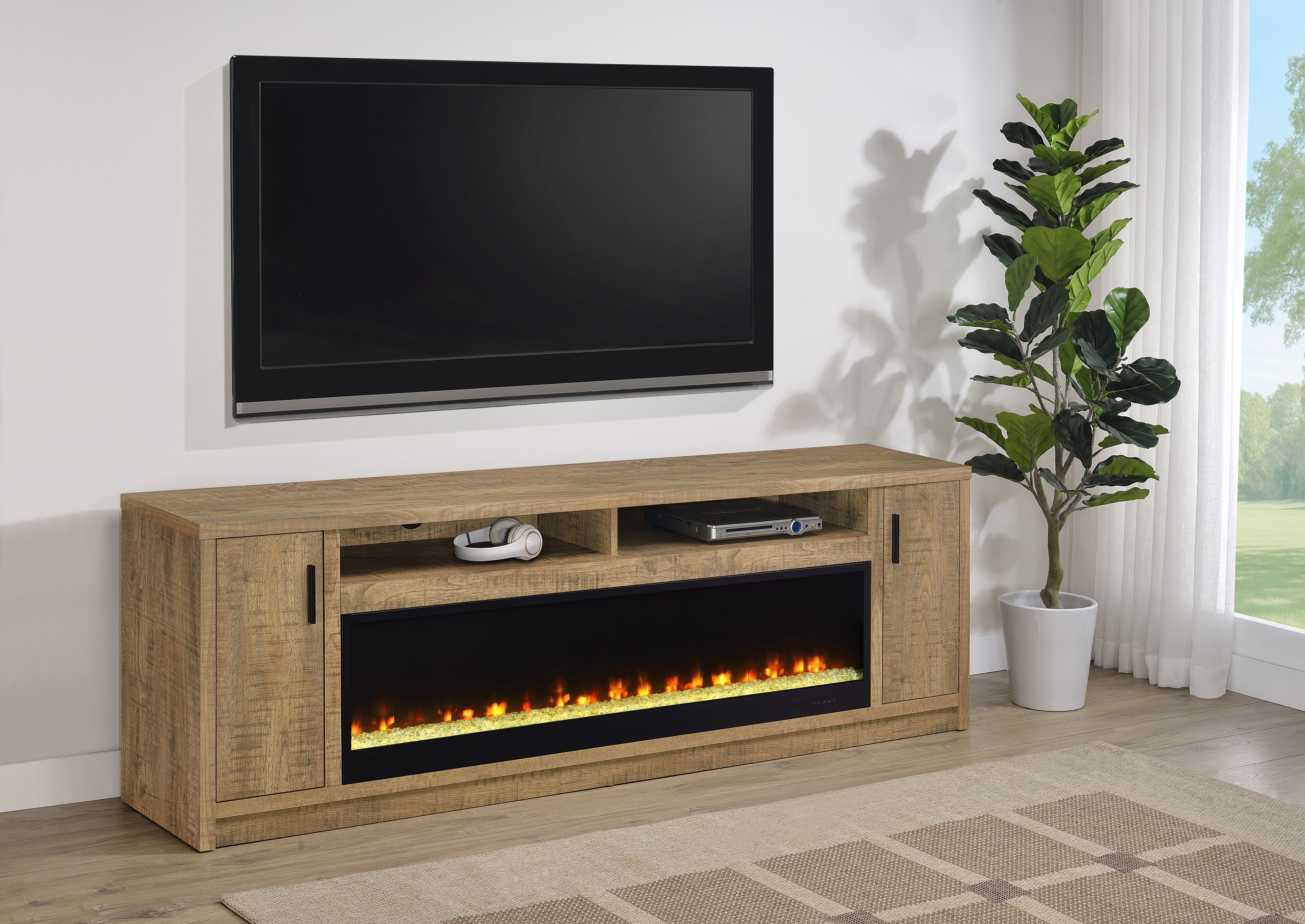 Eddy TV Stand Fireplace Media Console