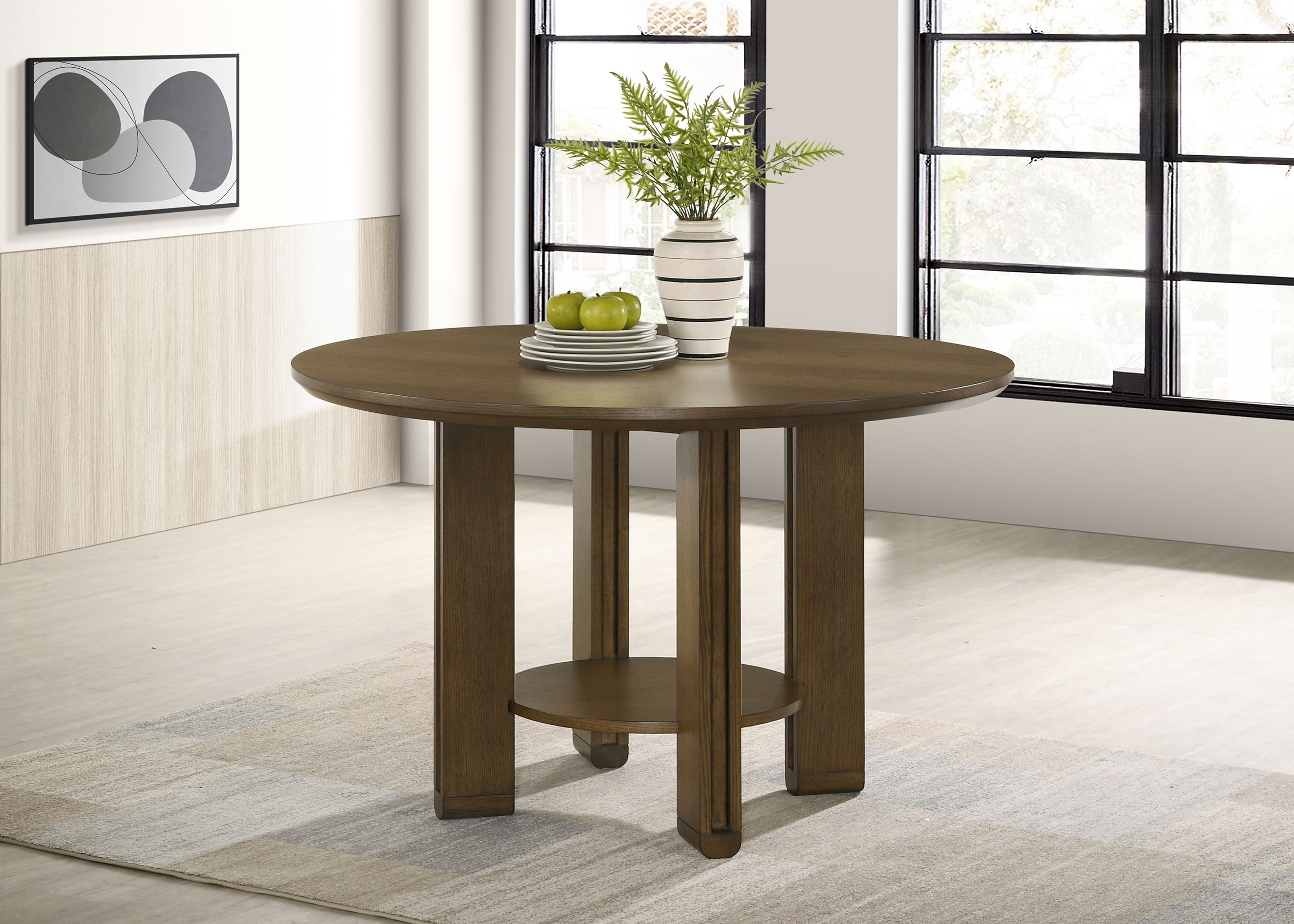 Ottowa 4Wood Dining Table w/ Shelf