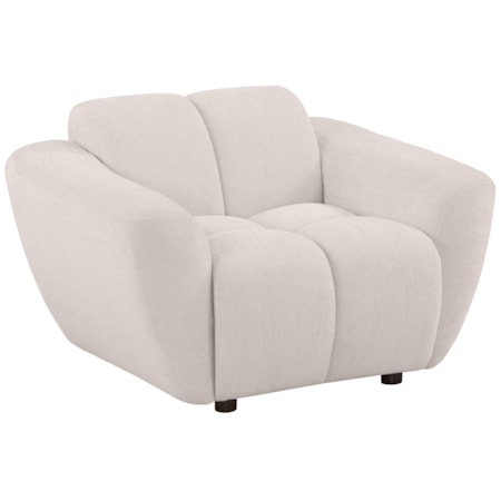 Destino Chenille Splayed Arm Accent Chair