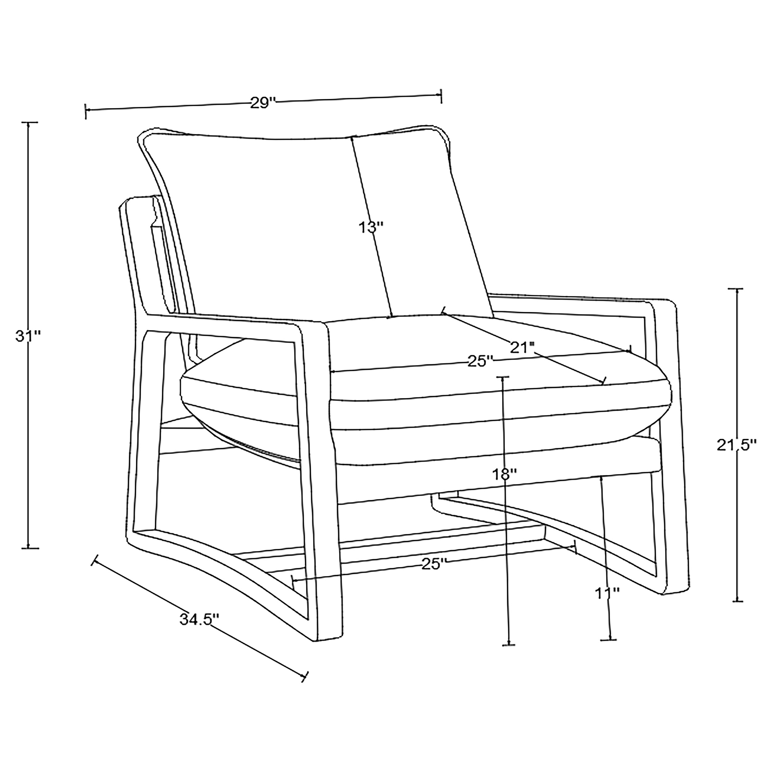 Coaster Geneva Geneva Wood Arm Accent Chair