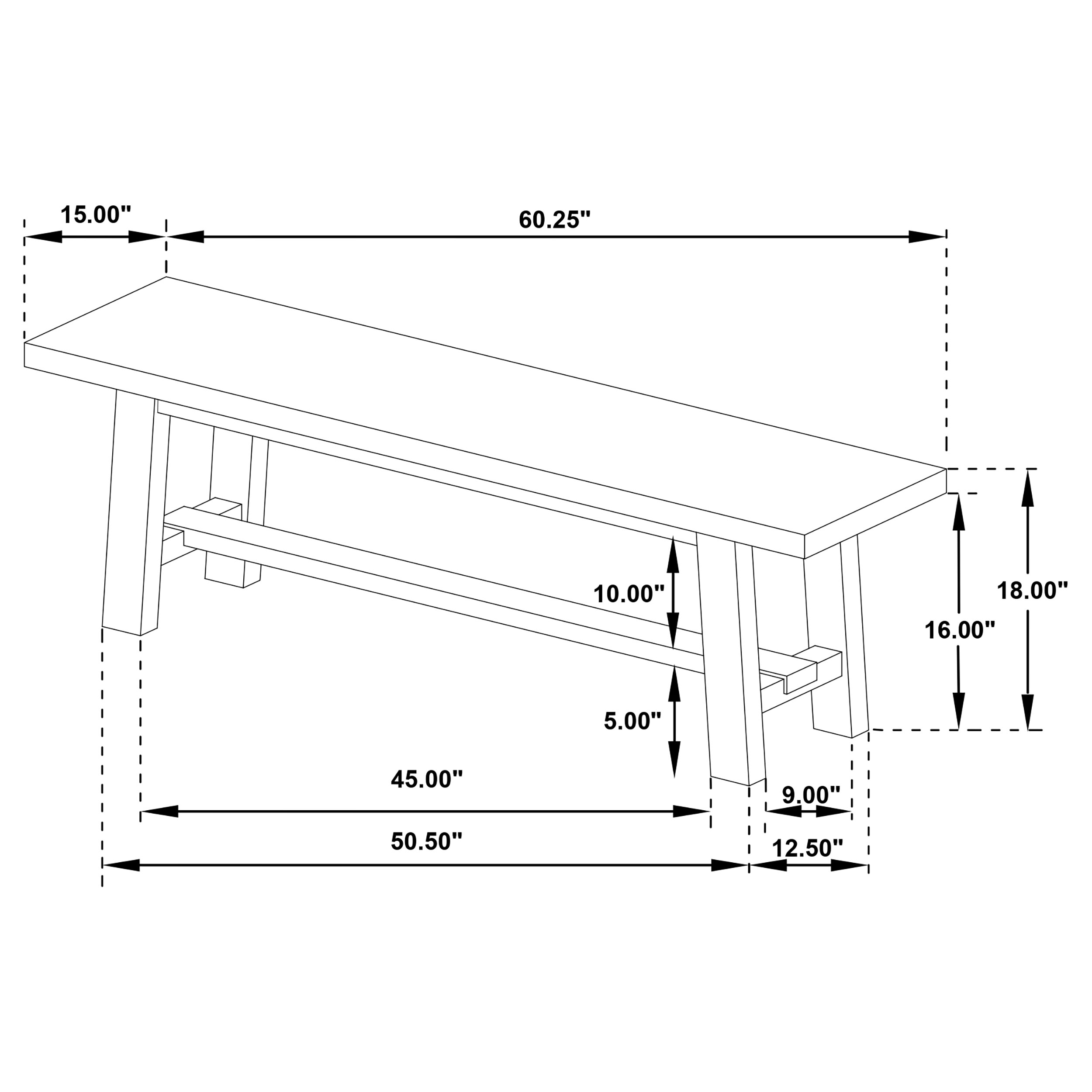 Coaster Middleton Middleton Extension Leaf Dining Set