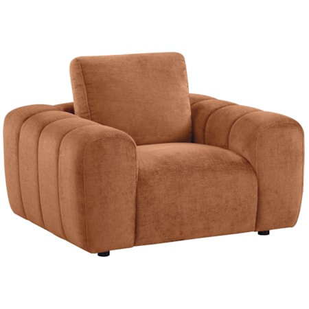 Burnett Chenille Accent Chair Burnt Orange