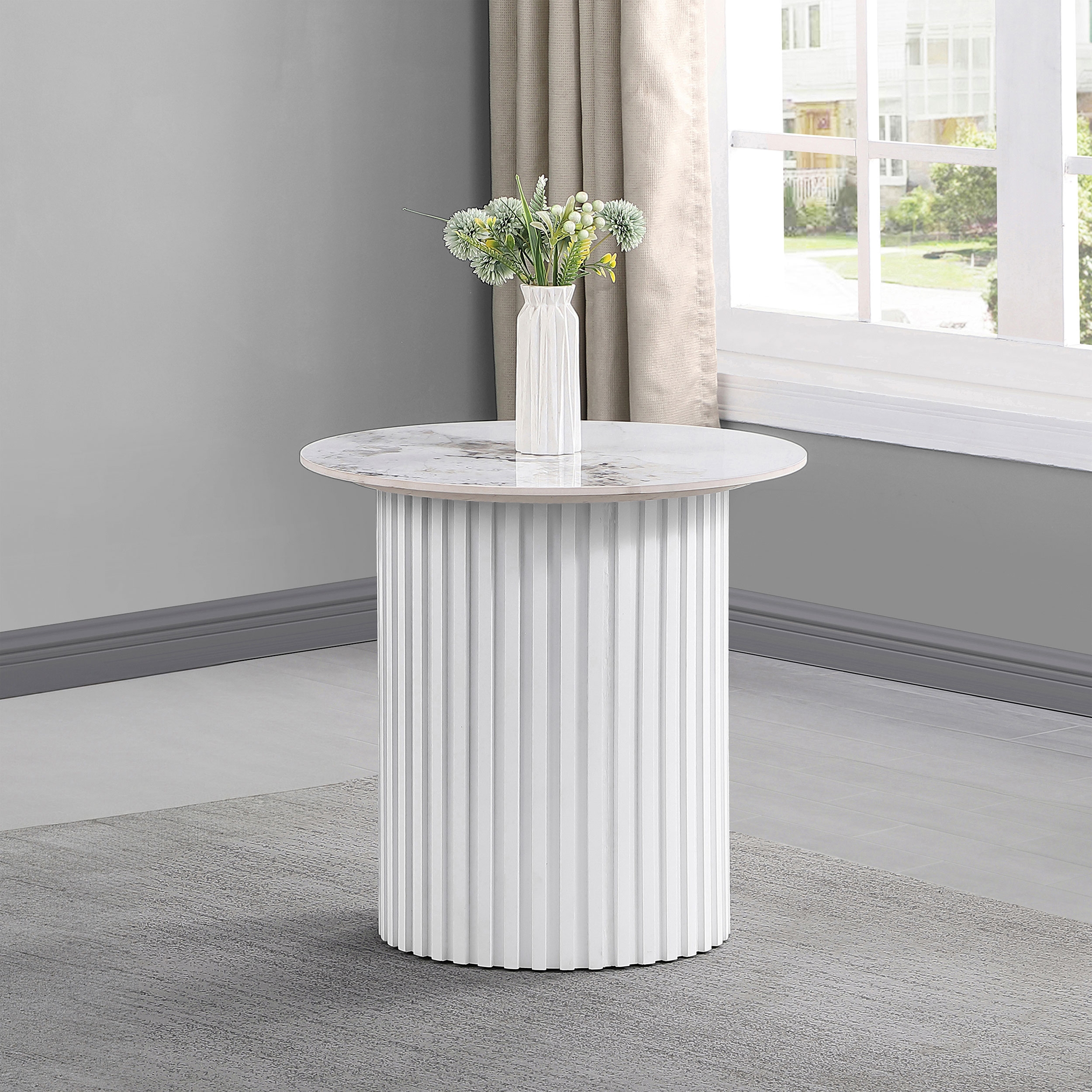 Coaster Rowena Rowena Sintered End Table Faux Marble