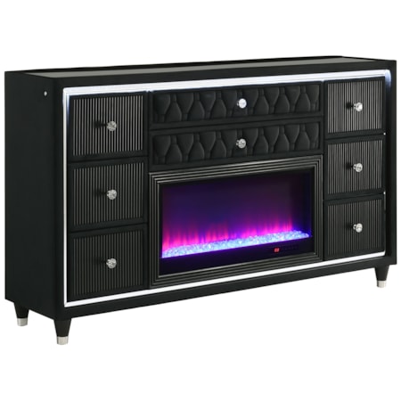 Lorient 8-drawer LED Bedroom Dresser