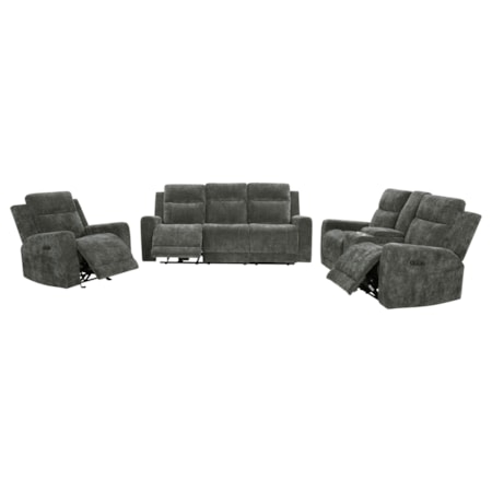 Kennett Chenille Power Reclining Sofa Set