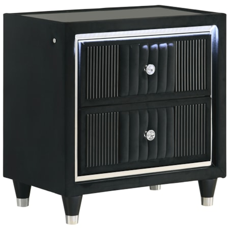 Ravenne Velvet LED Nightstand w/ USB