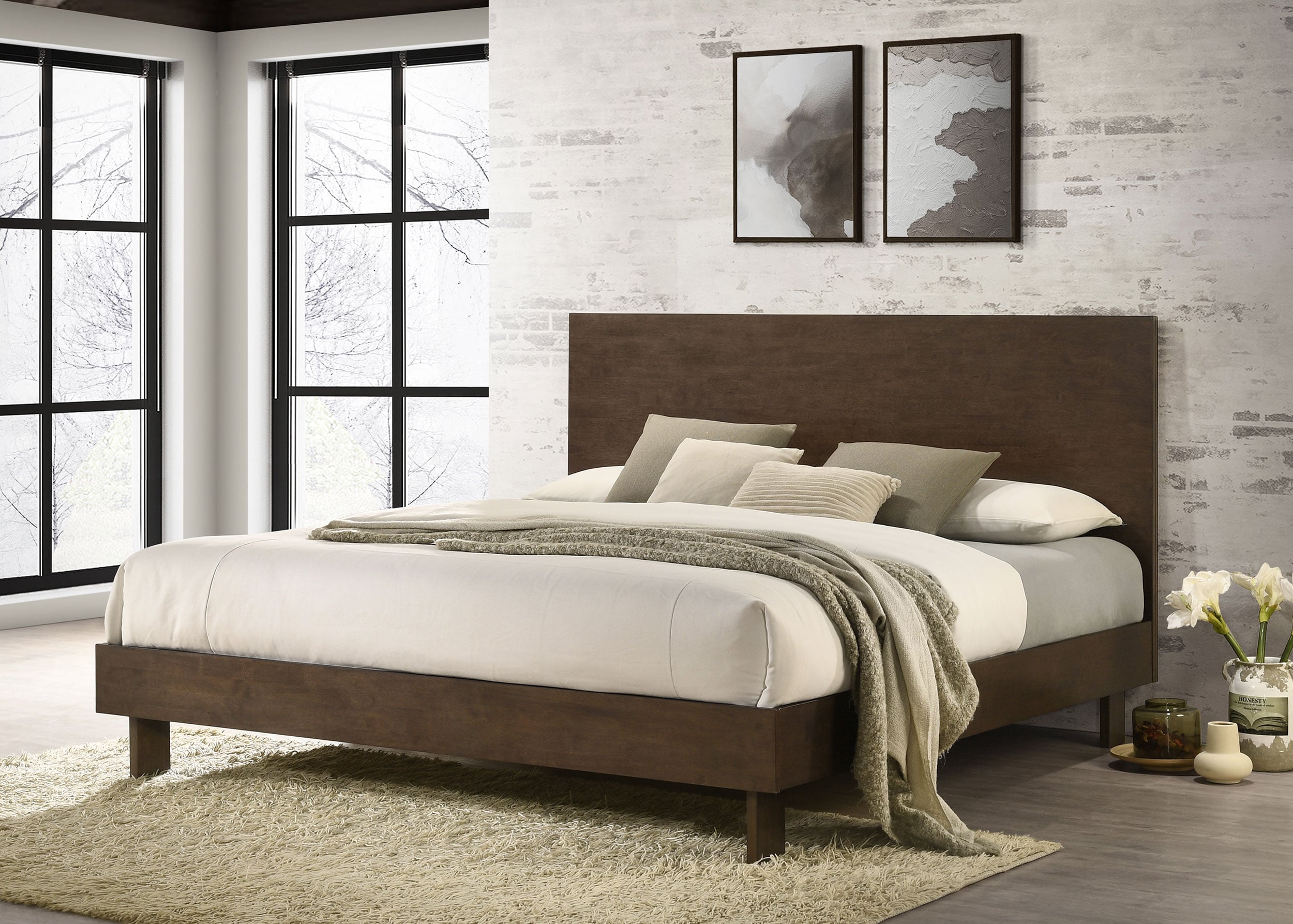Glenwood King Platform Panel Bed Warm