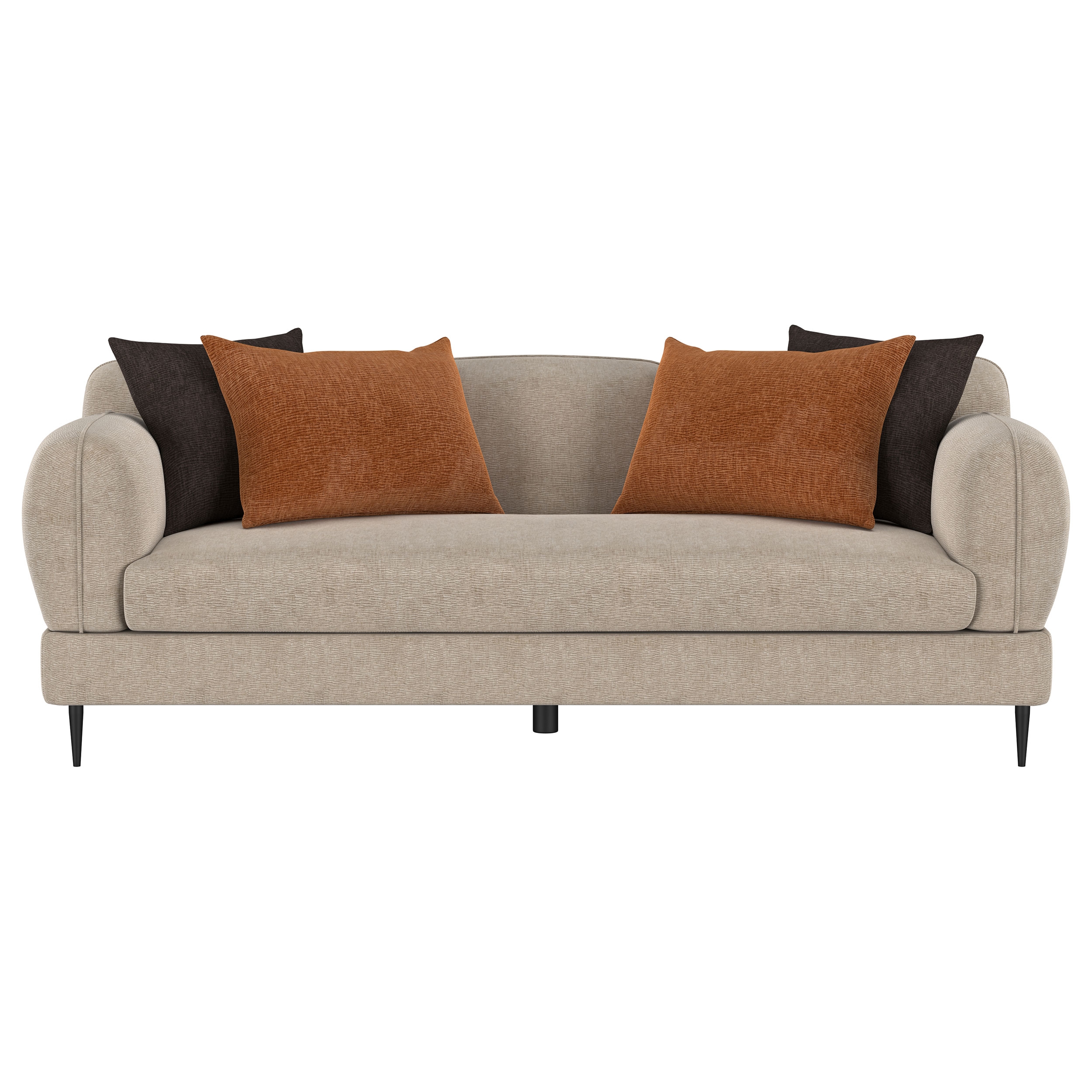 Jade Chenille Sculpted Sofa Latte